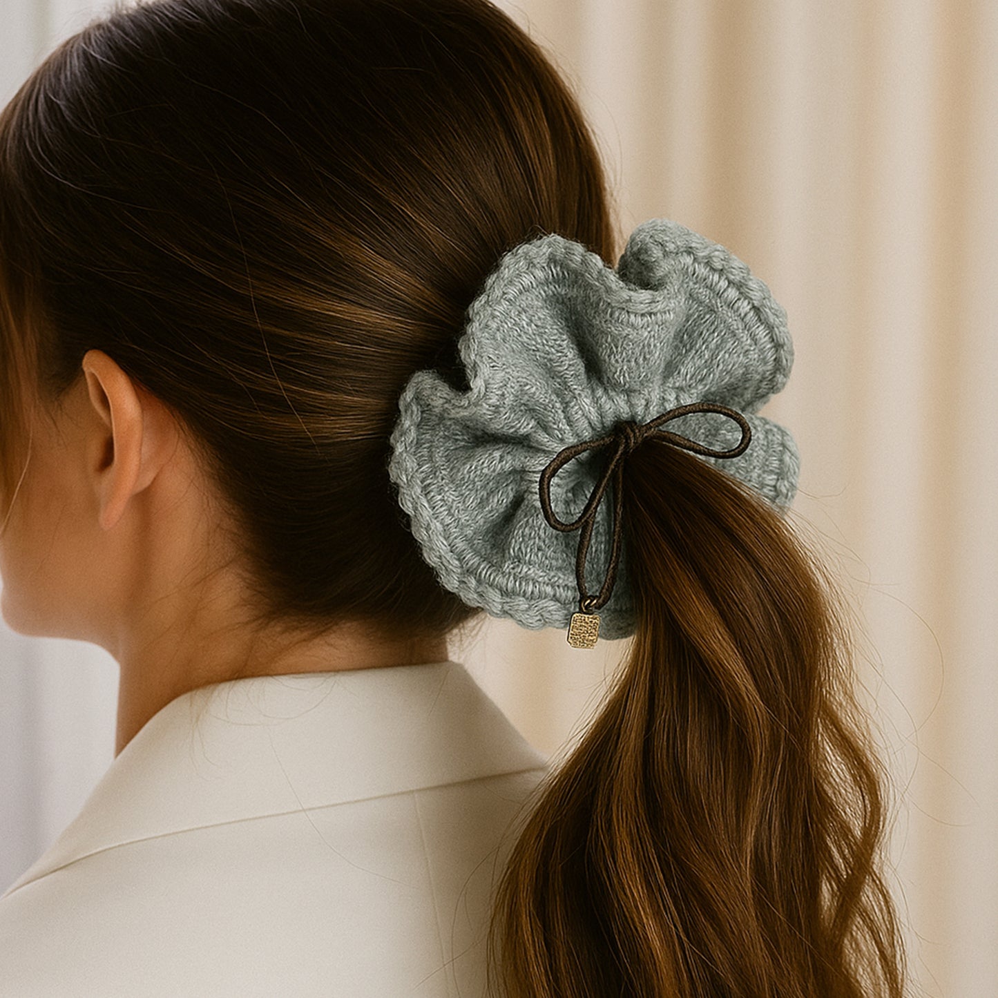 Chouchou en Maille Douce Gris