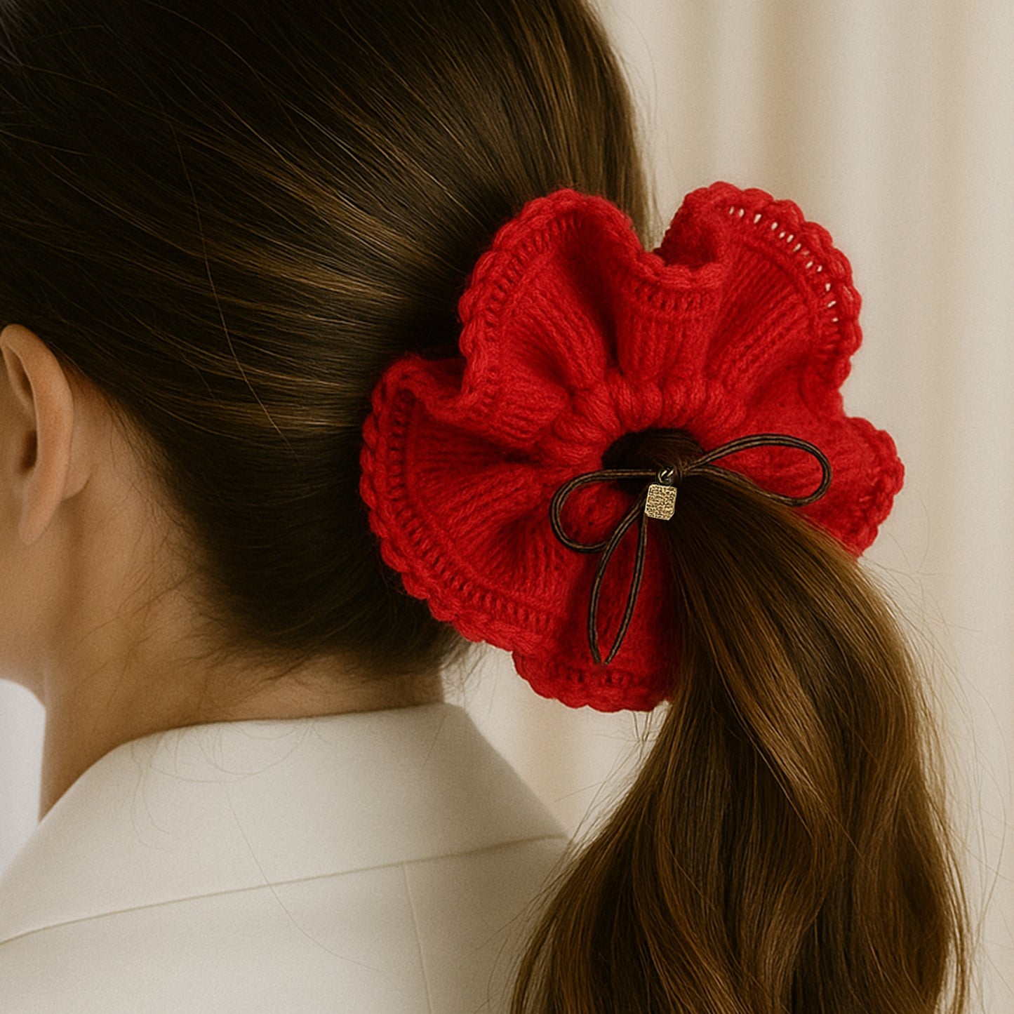 Chouchou en Maille Douce Cornelia Rouge