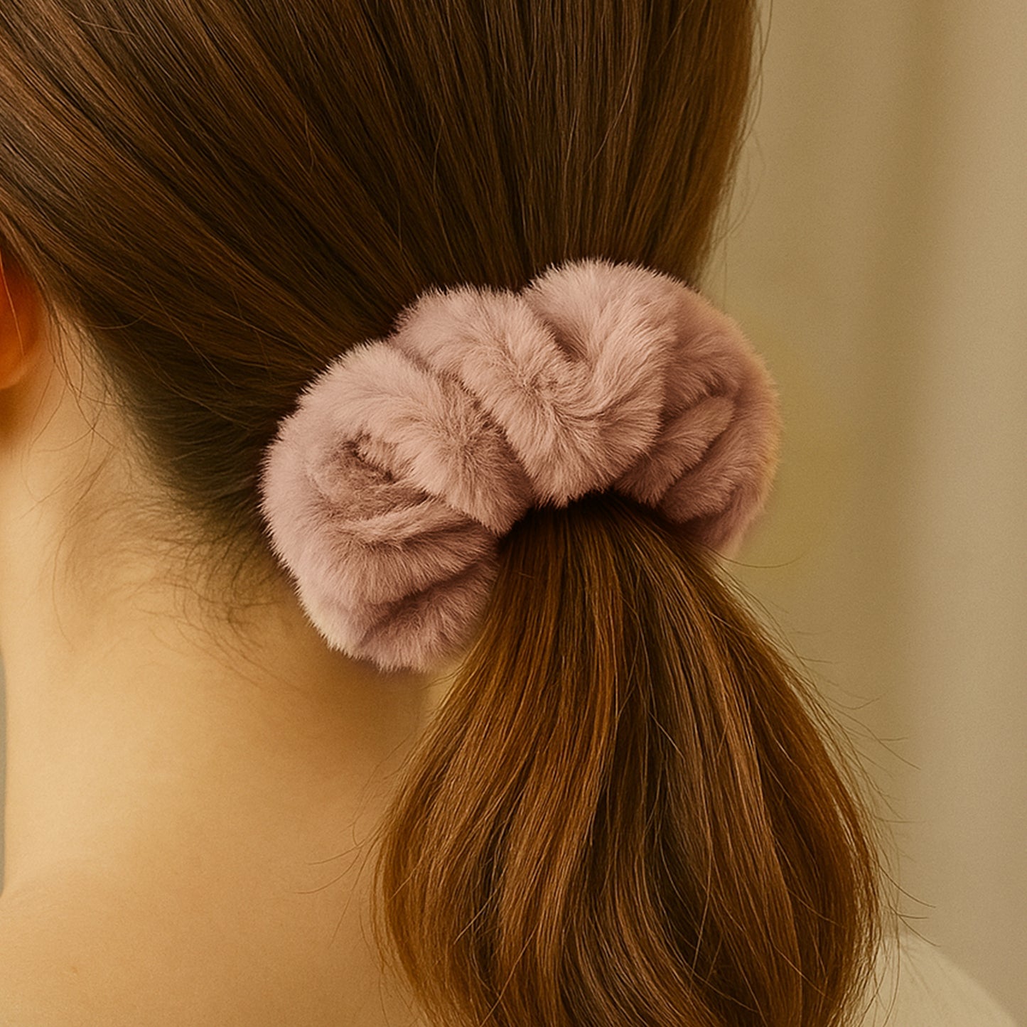 Chouchou Pelucheux Minky Fluffy Crème