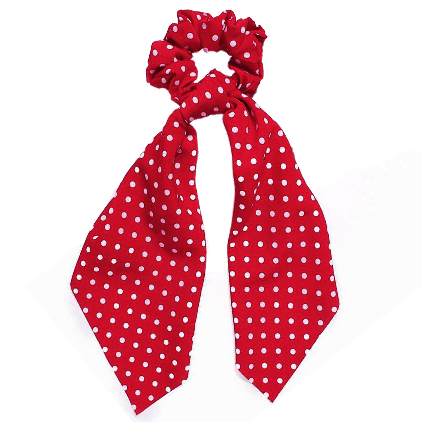Chouchou Foulard Rouge à Pois - Collection Evelyn