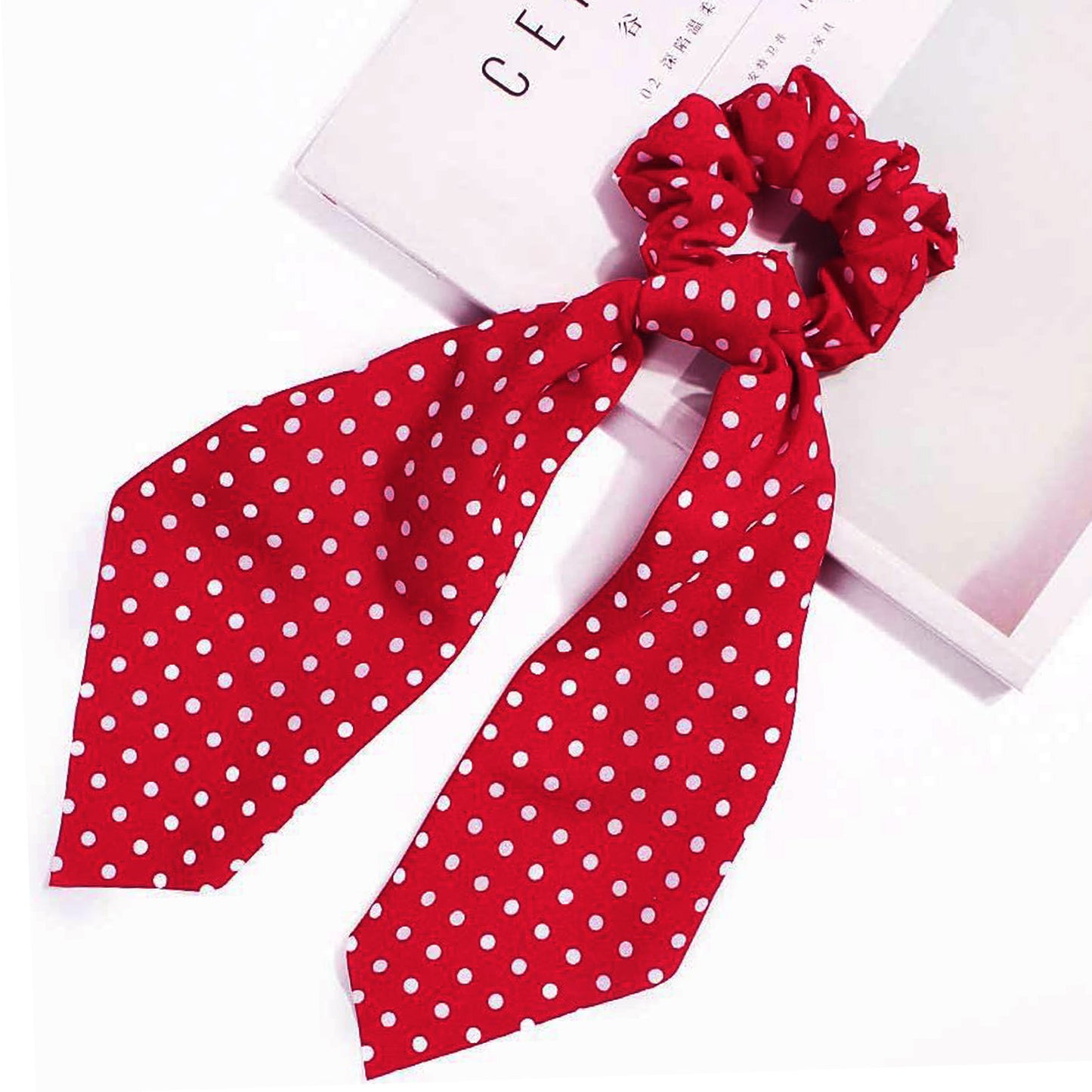 Chouchou Foulard à Pois Evelyn Rouge