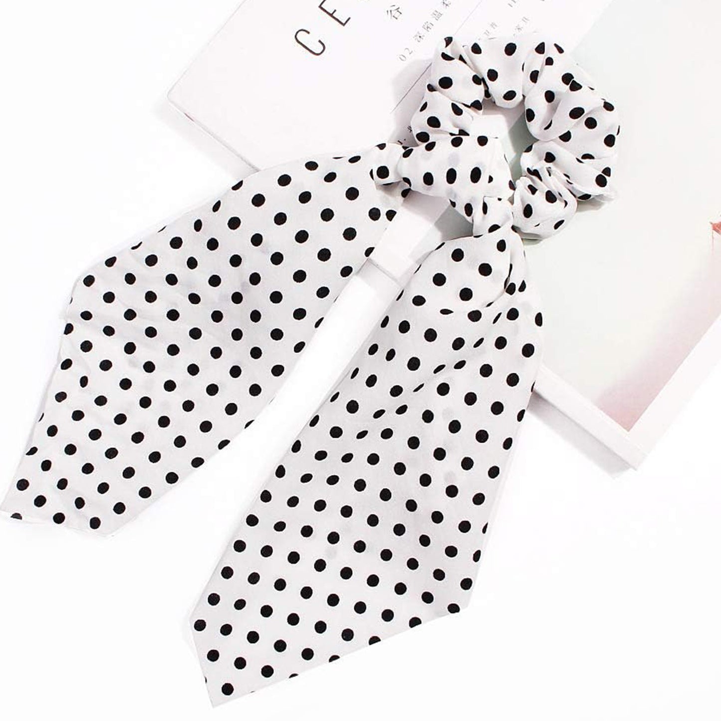 Chouchou Foulard à Pois Evelyn Blanc