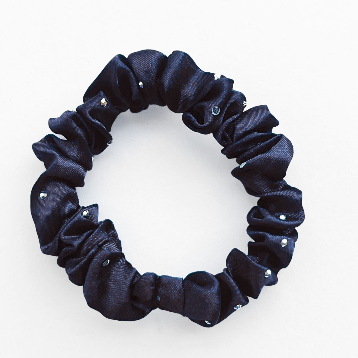 Chouchou en Satin Plissé Diamant - Collection Grace