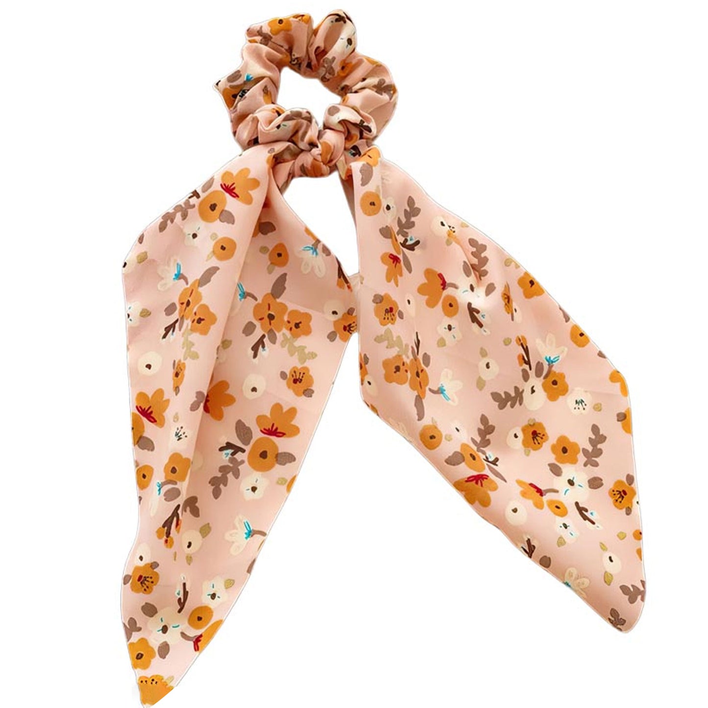 Chouchou Foulard en Voile Primavera Fleuri Rose