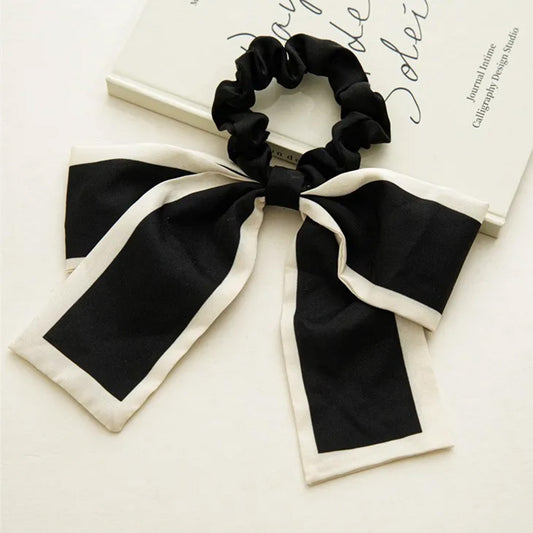 Chouchou en Satin Nœud Papillon Noir - Collection Spencer