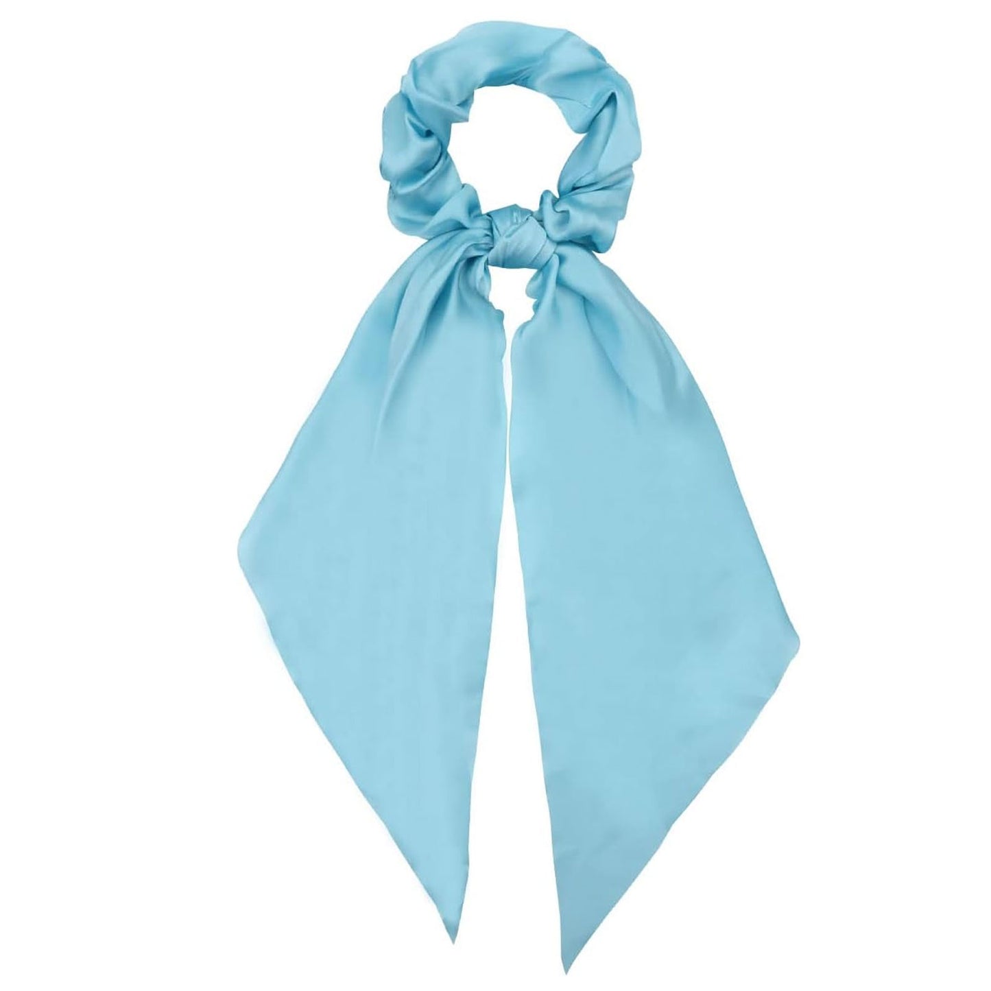 Chouchou en Satin à Double Nœud Gabriella Bleu