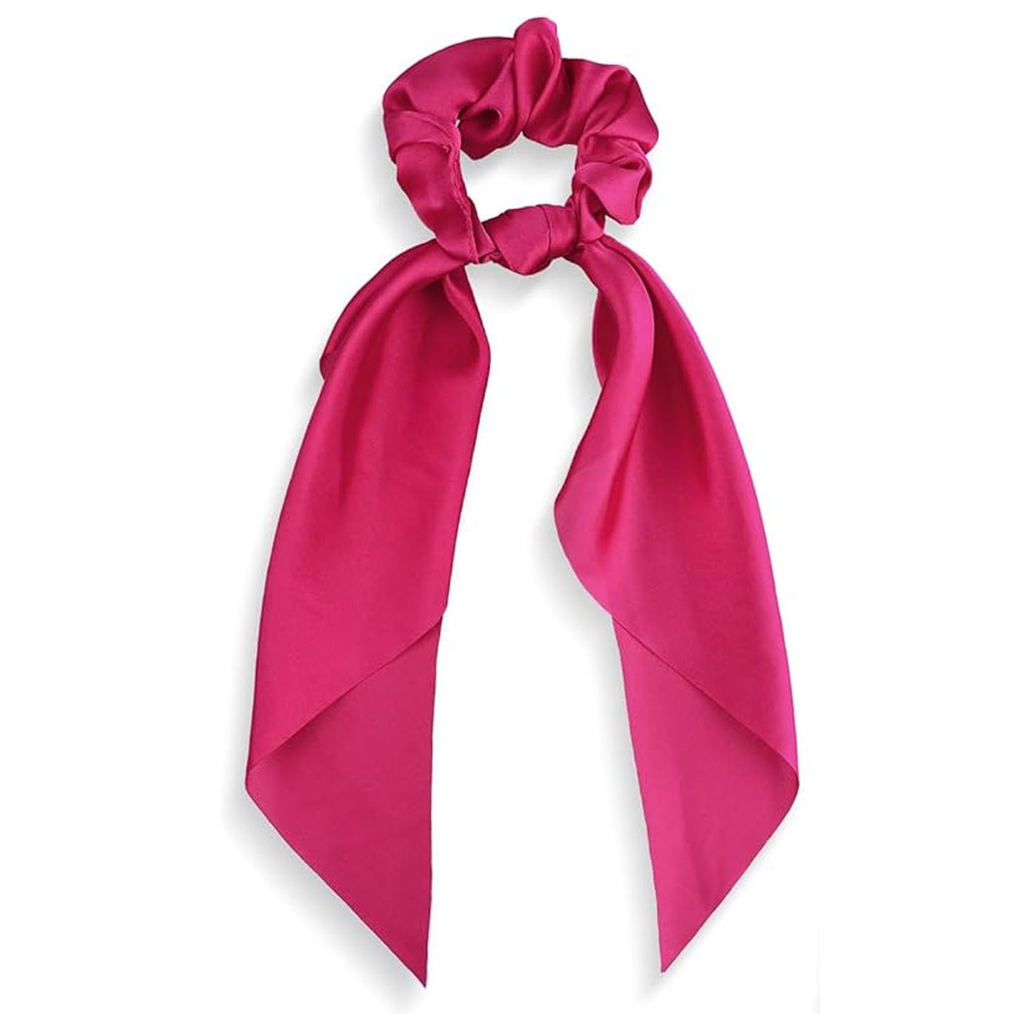 Chouchou en Satin à Double Nœud Gabriella Fuchsia