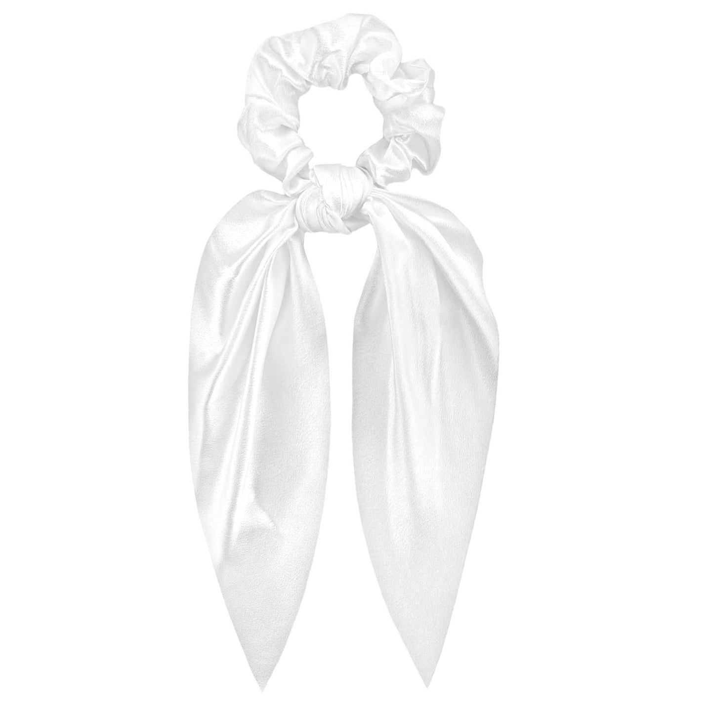 Chouchou en Satin à Double Nœud Gabriella Blanc