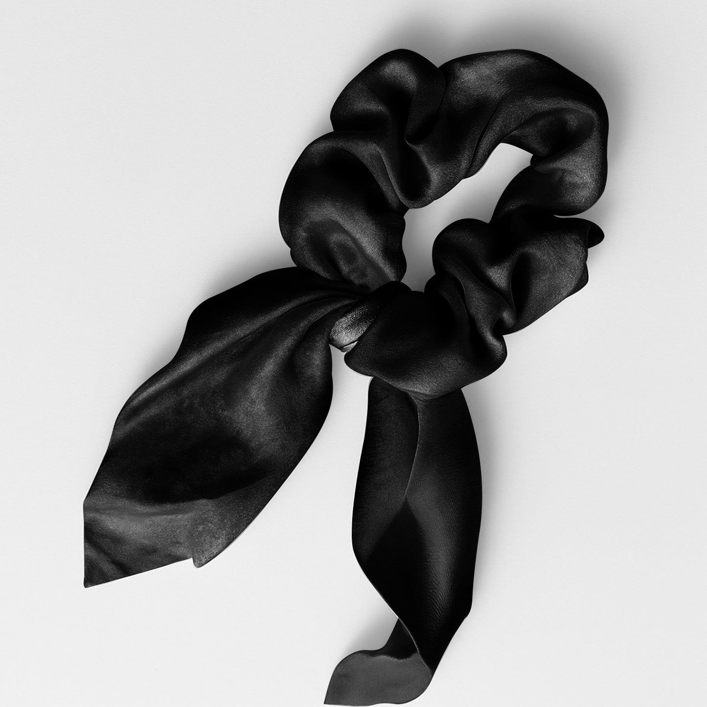 Chouchou en Satin Papillon Mariposa Noir