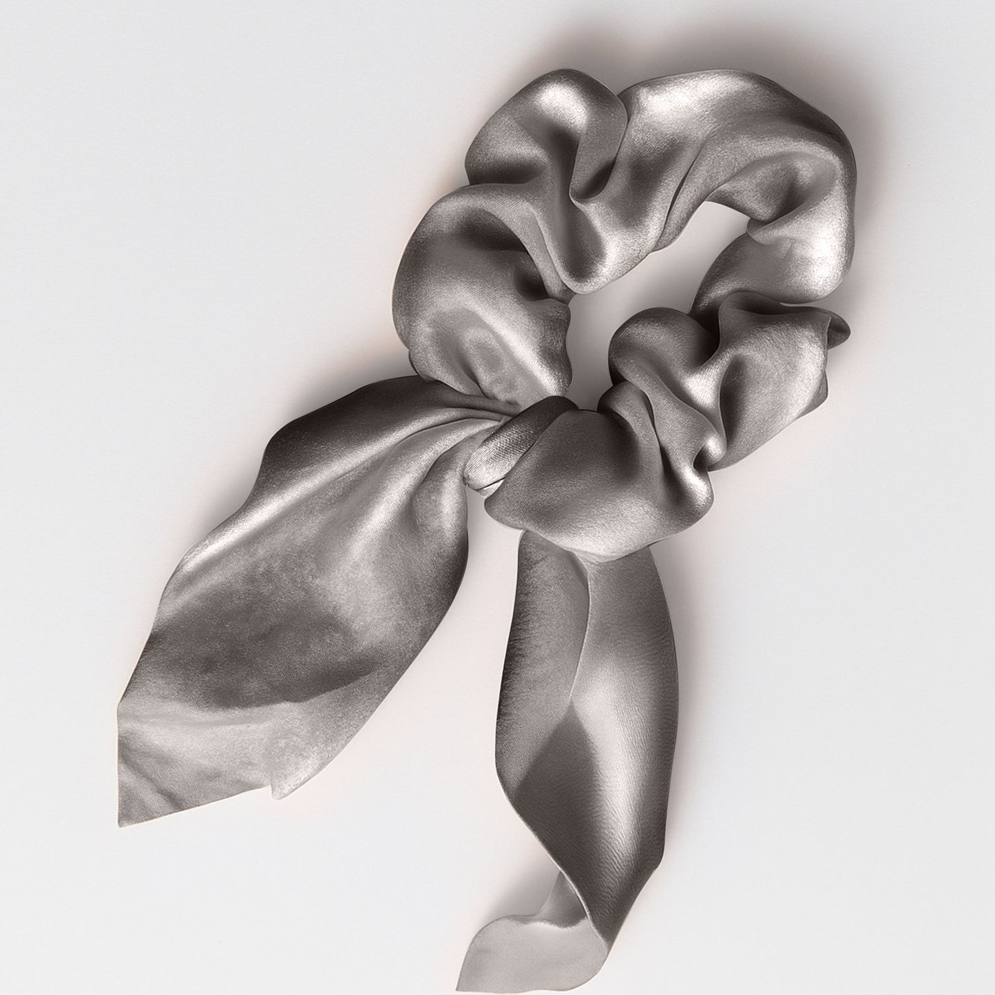 Chouchou en Satin Papillon Mariposa Gris