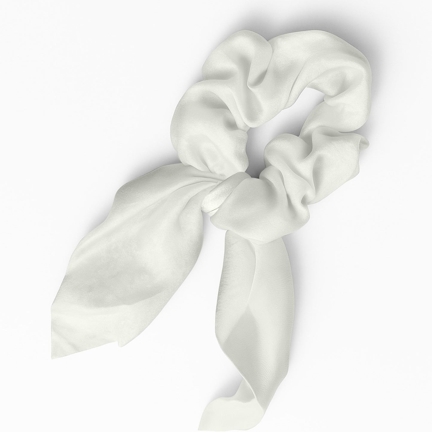 Chouchou en Satin Papillon Mariposa Blanc