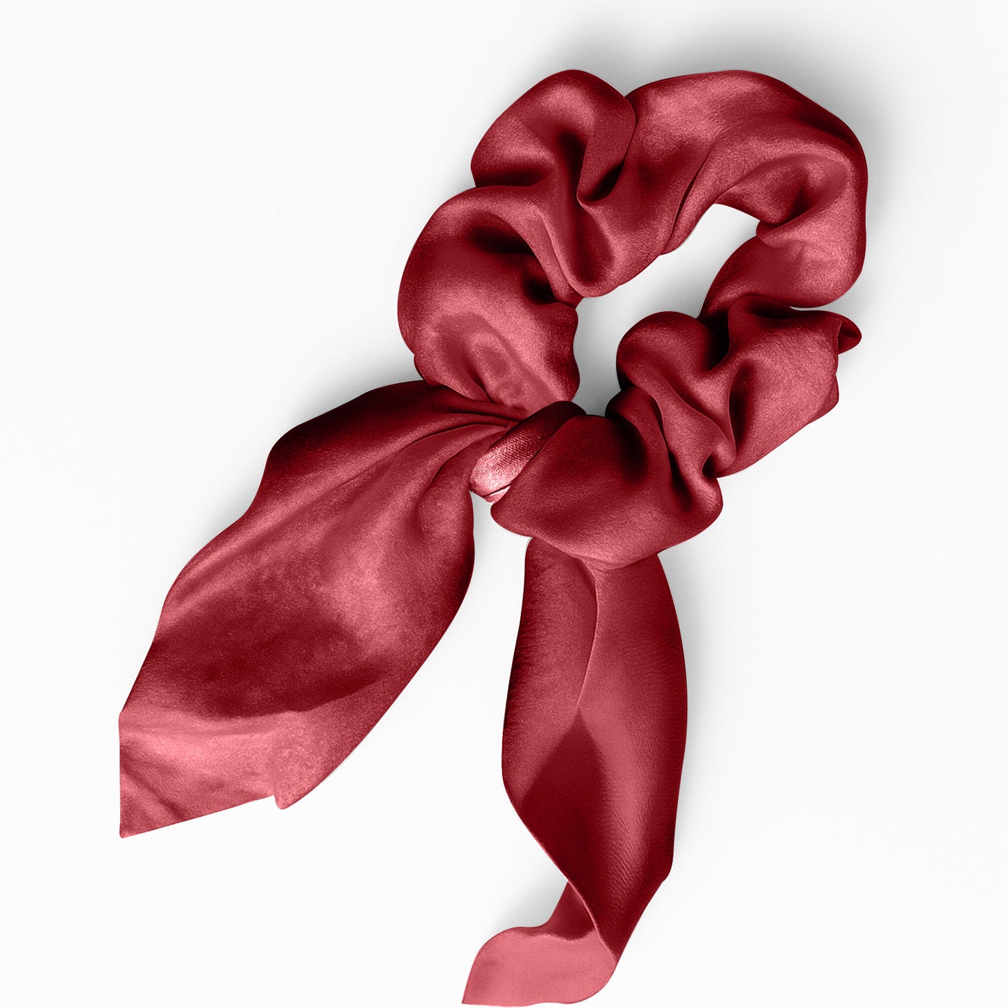 Chouchou en Satin Papillon Mariposa Bordeaux