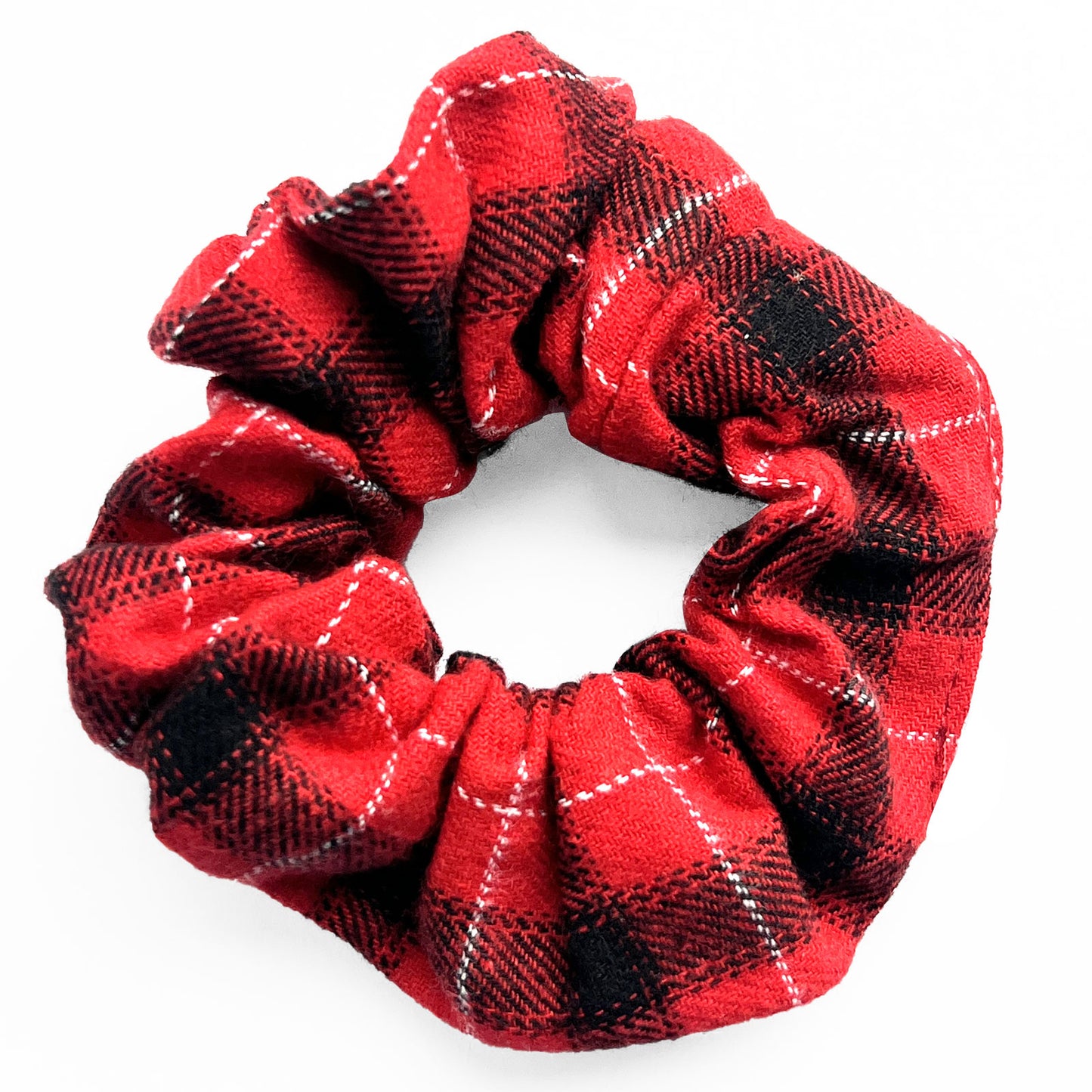 Chouchou en Flanelle à Carreaux Mireya Rouge