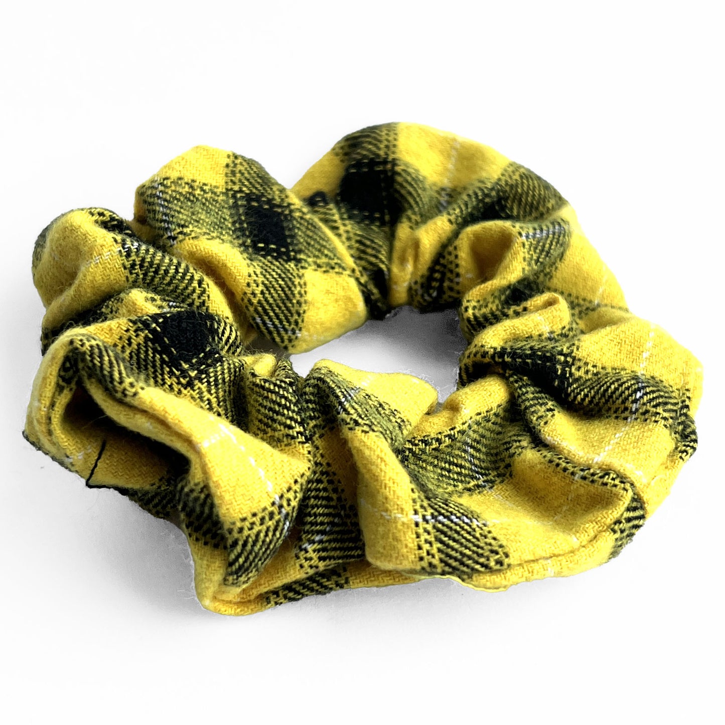 Chouchou en Flanelle à Carreaux Mireya Jaune