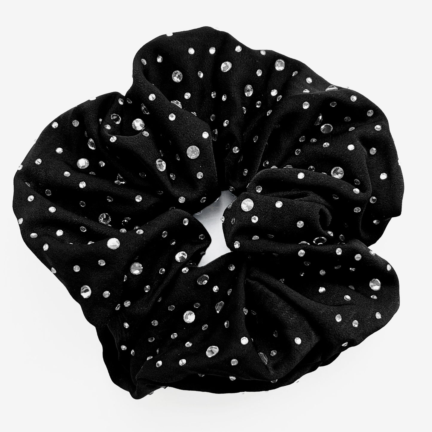 Chouchou en Satin avec Cristal Valérie Noir