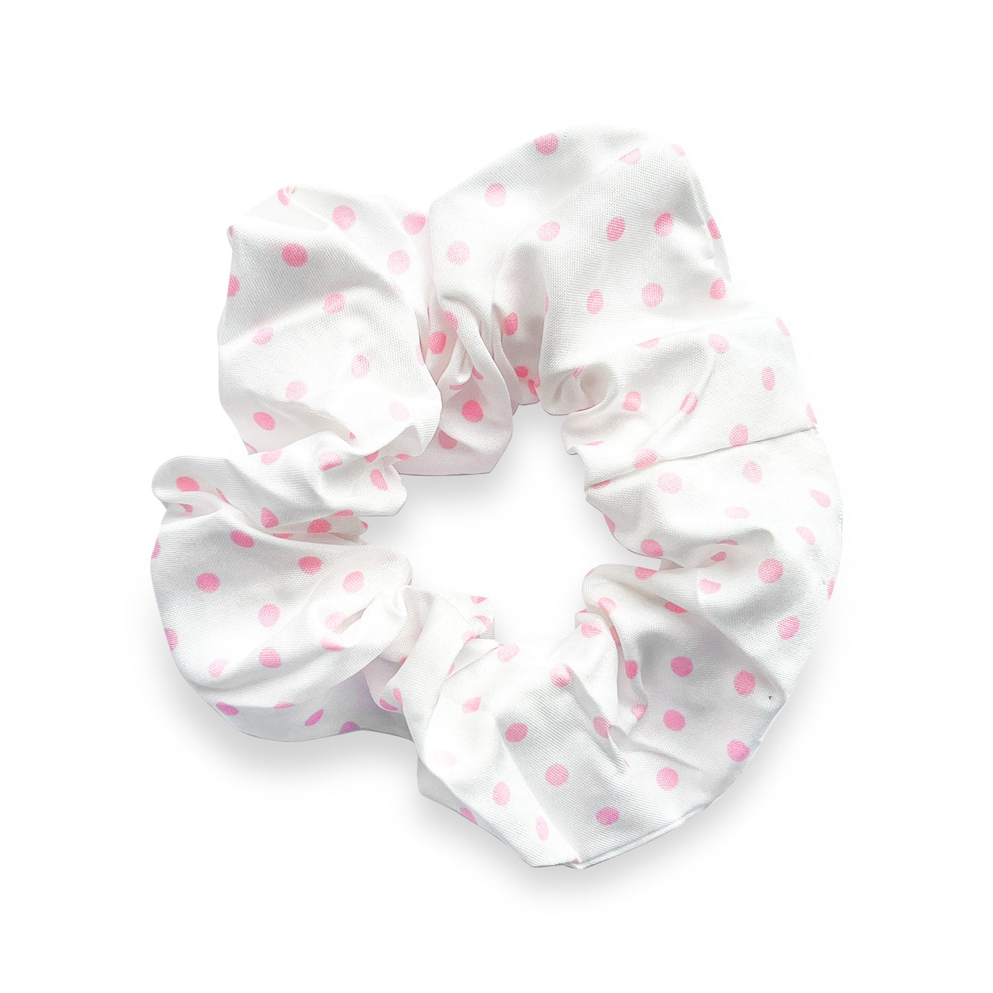 Chouchou Vintage Breezy Bloom Blanc à Pois Rose