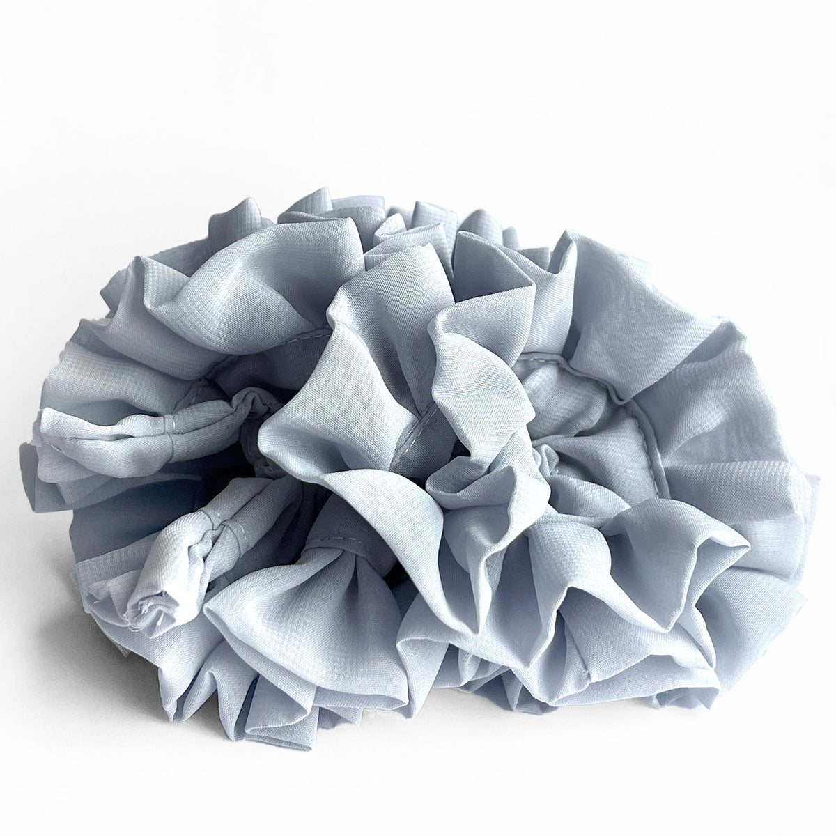 Chouchou en Mousseline Vaporeuse Cosette Gris Perle