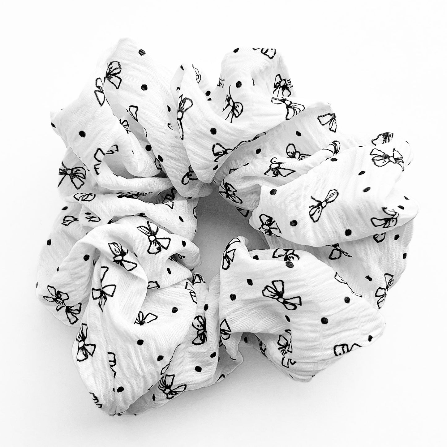 Chouchou Imprimé Nœud Papillon Marilou Blanc