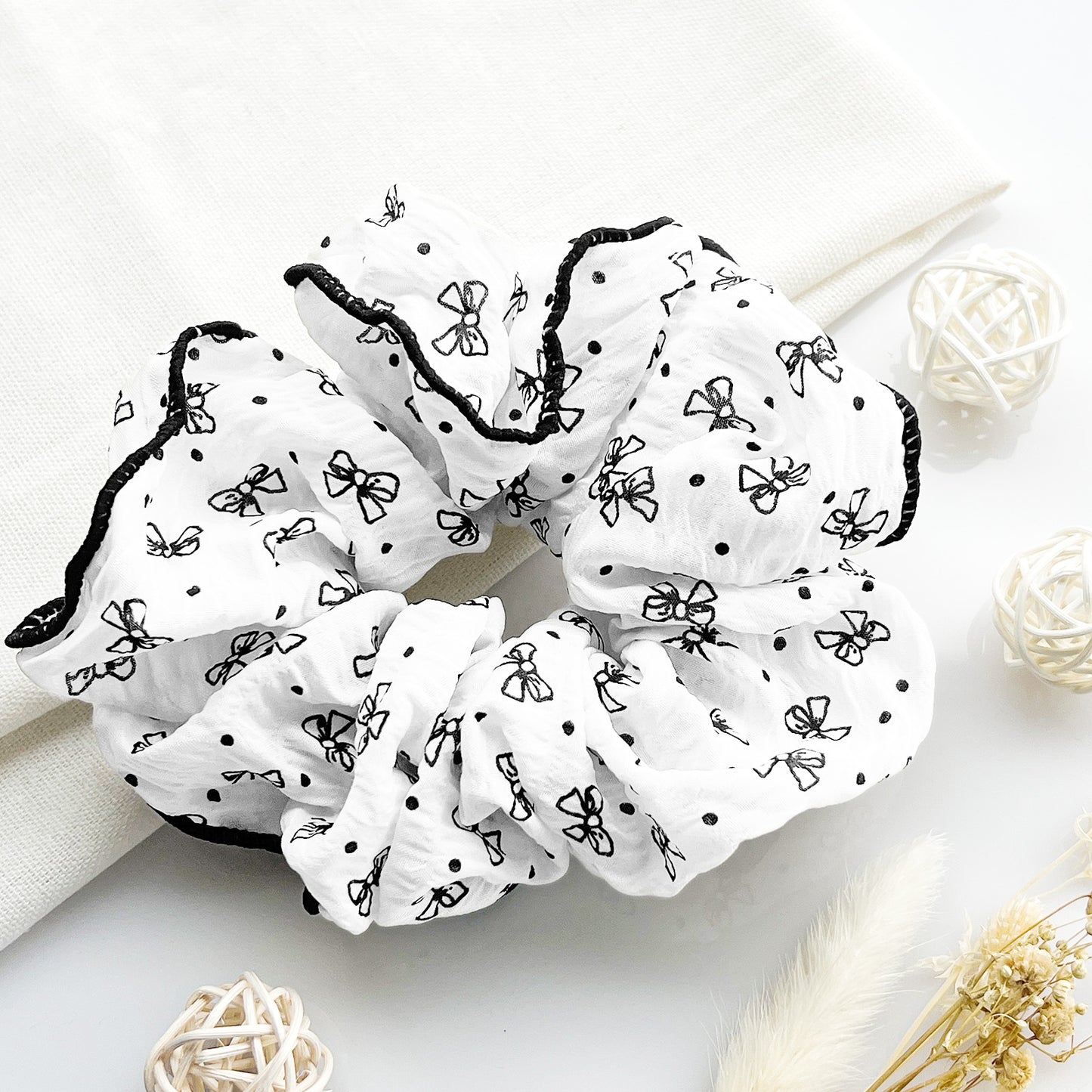 Chouchou Imprimé Nœud Papillon - Collection Marilou