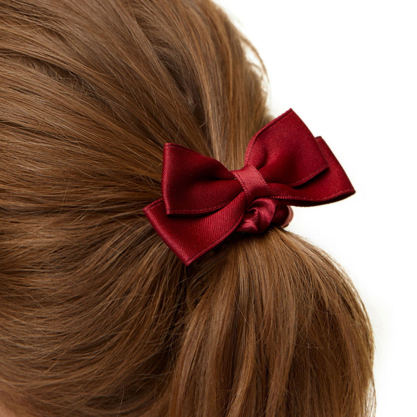 Chouchou en Satin à Nœud Papillon Nika Rouge