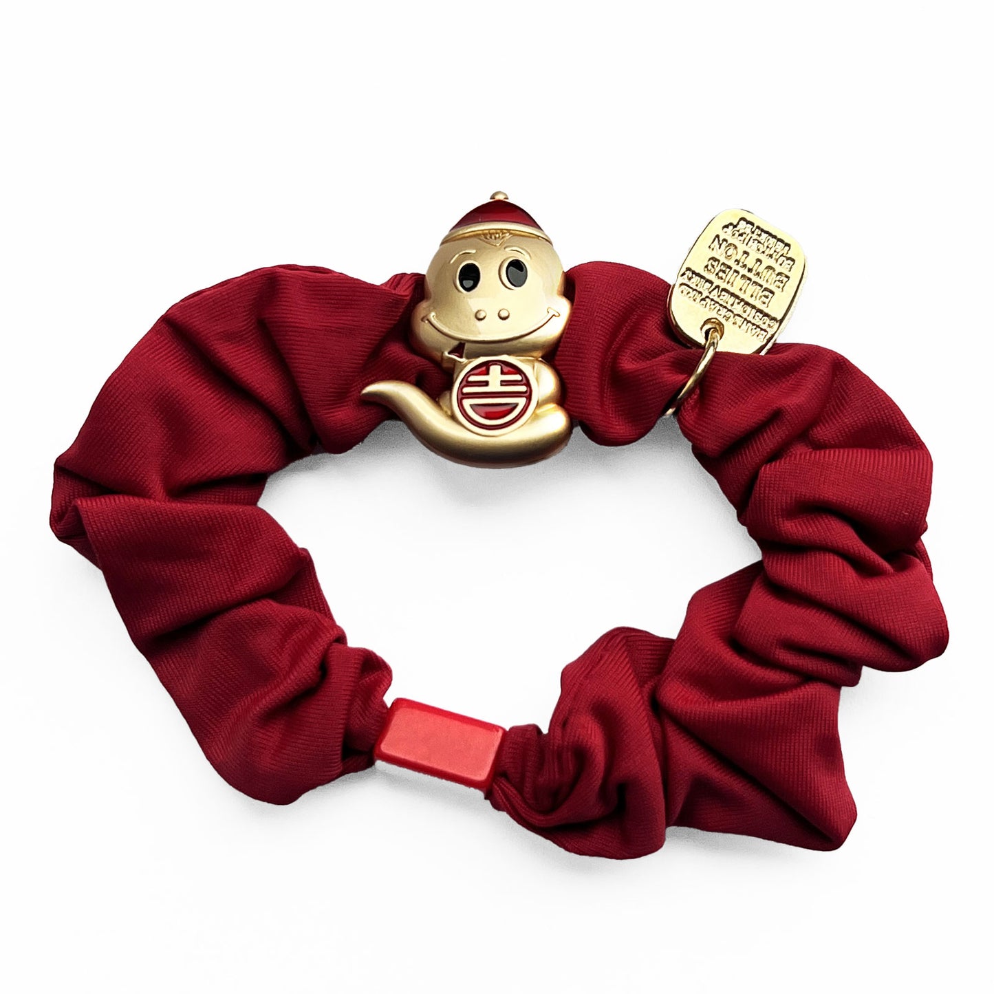 Chouchou en Satin Porte Bonheur Rouge - Serpent au Chapeau