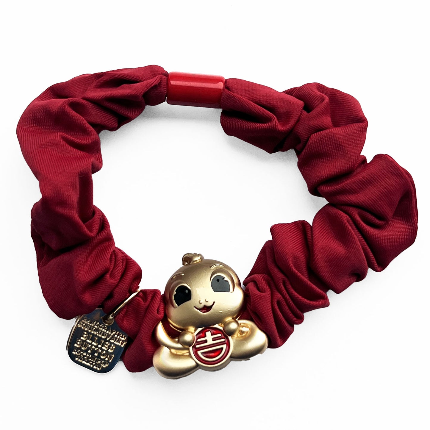 Chouchou en Satin Porte Bonheur Rouge - Serpent Souriant Ji