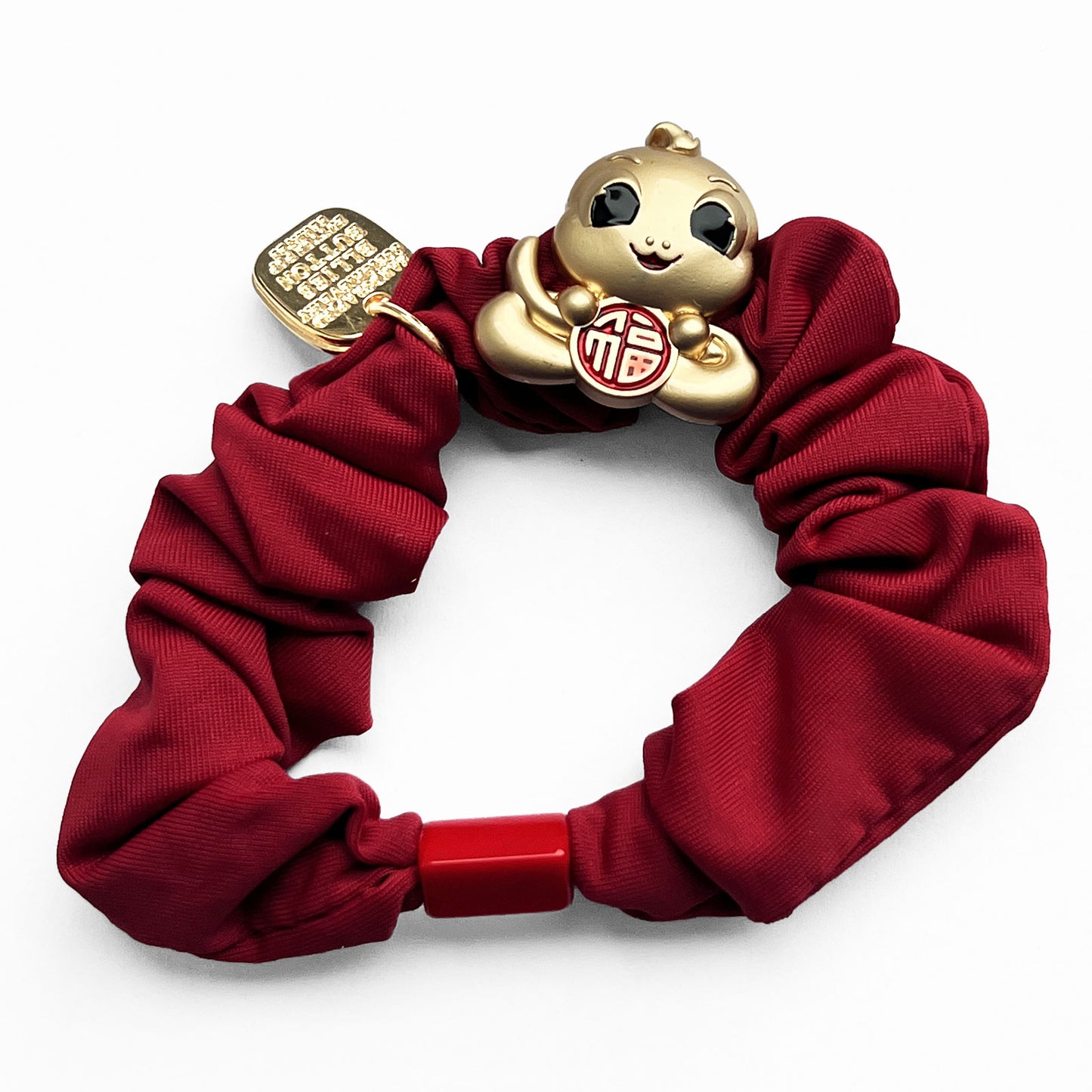 Chouchou en Satin Porte Bonheur Rouge - Serpent d’Amour