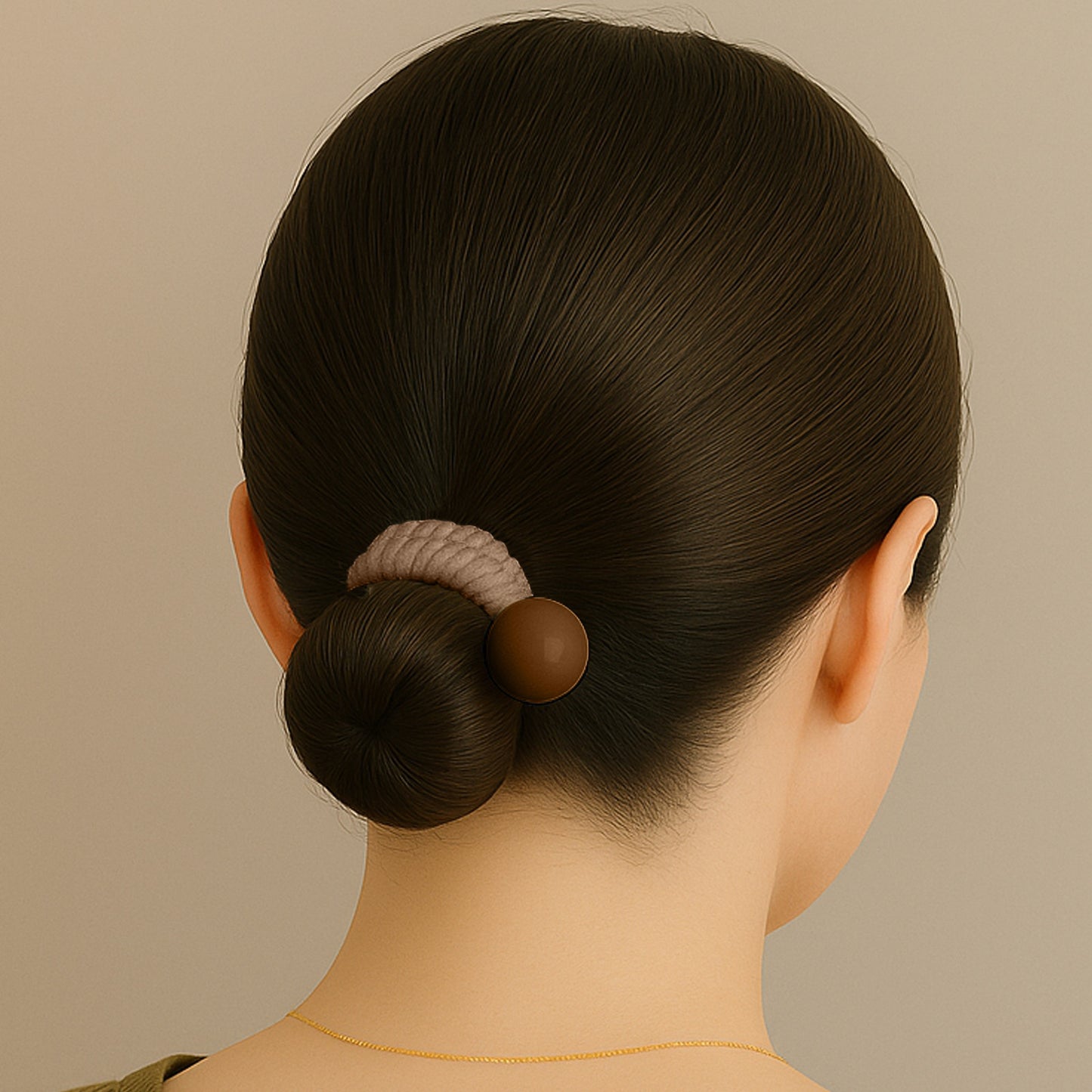 Duo de Chouchous en Maille avec Perle Astrid Marron