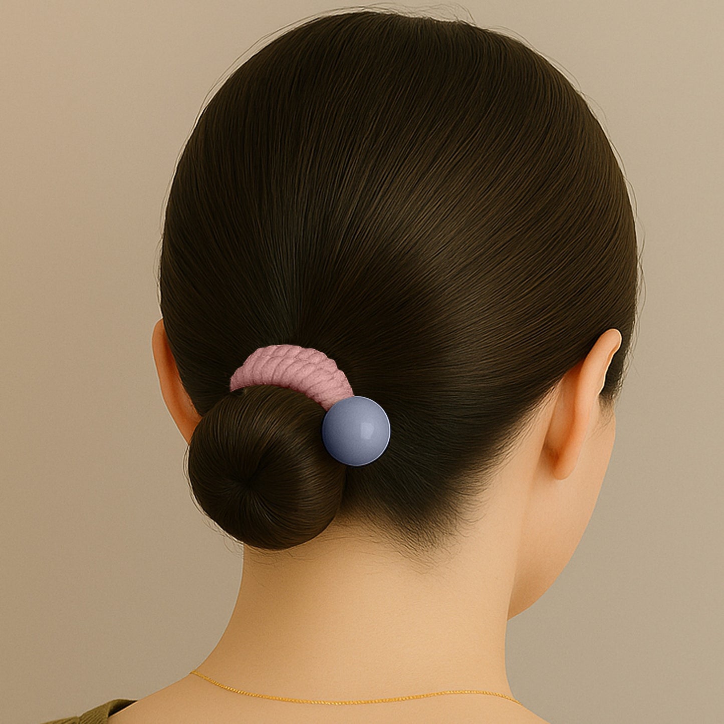 Duo de Chouchous en Maille avec Perle Astrid Rose