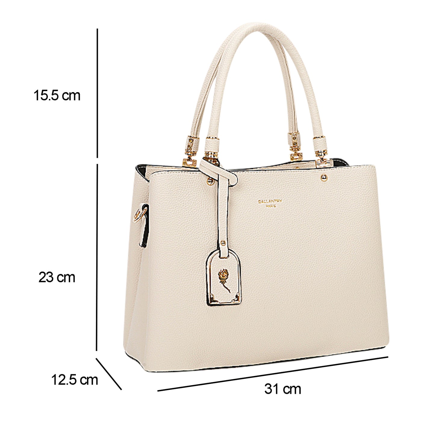 Sac à Main Cabas à Attache Florale Octavia Beige