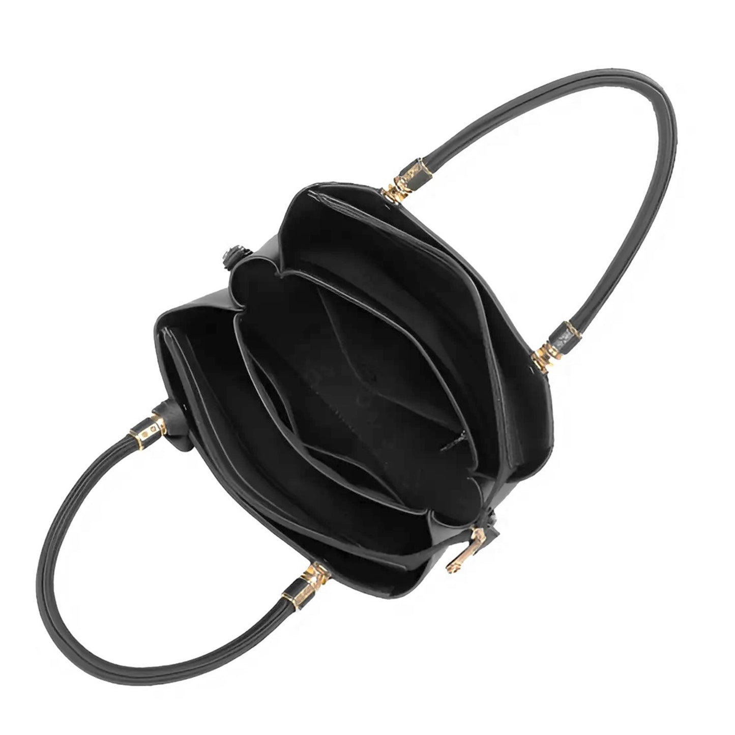 Sac à Main Cabas à Attache Florale Octavia Noir