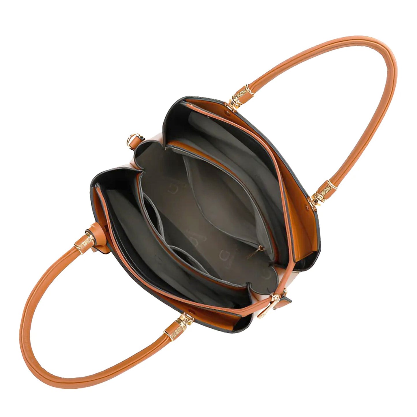 Sac à Main Cabas à Attache Florale Octavia Marron