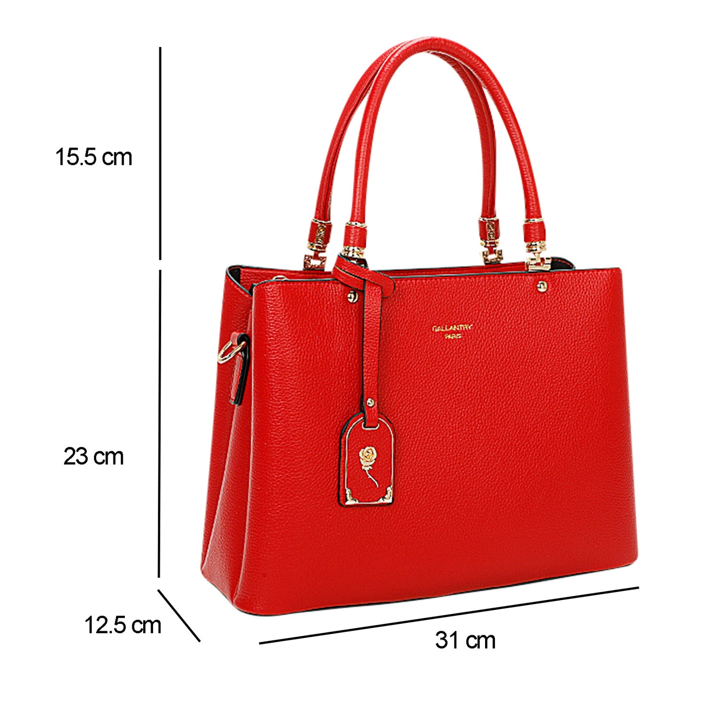 Sac à Main Cabas à Attache Florale Octavia Rouge