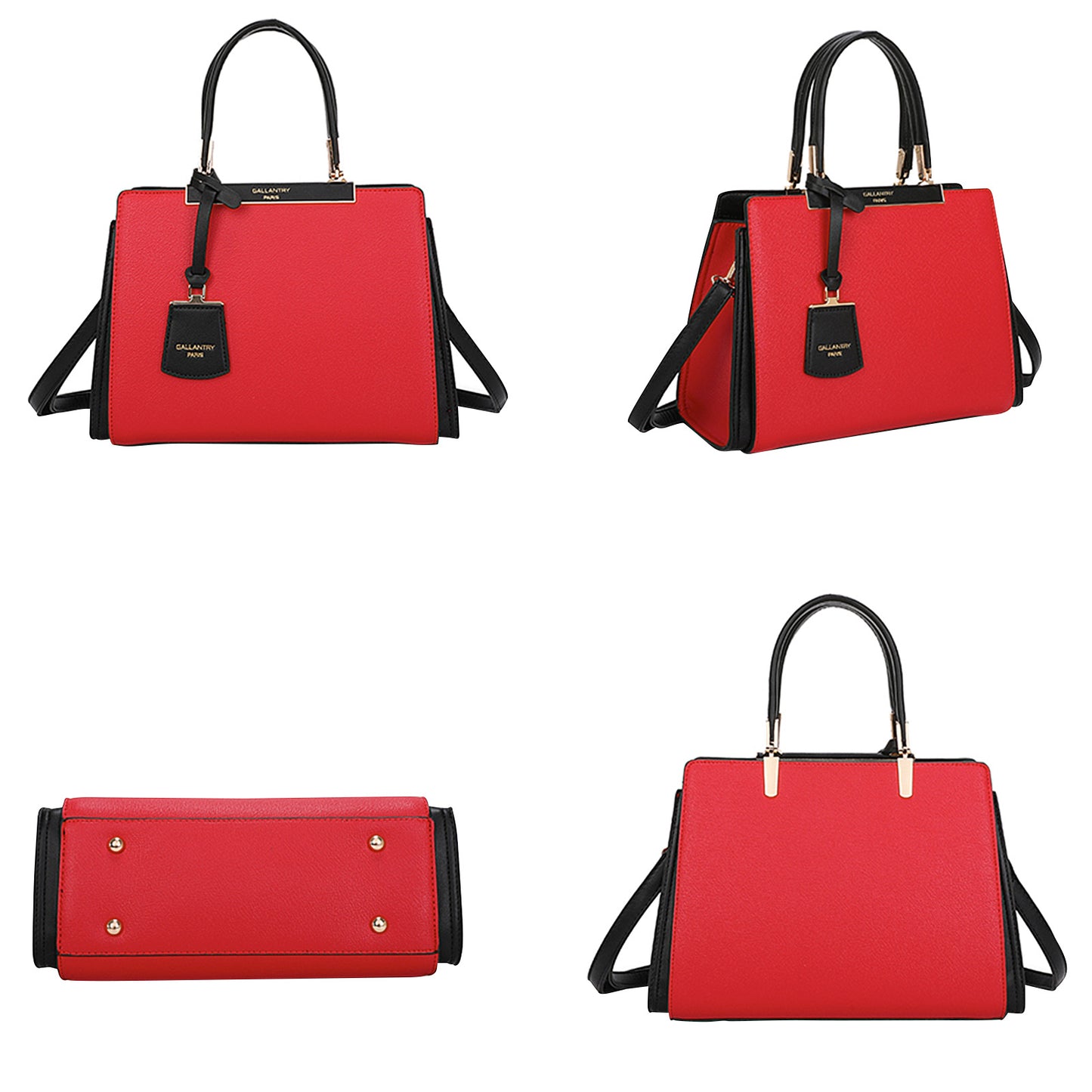 Sac à Main Rectangulaire à Bandoulière Whitney Rouge