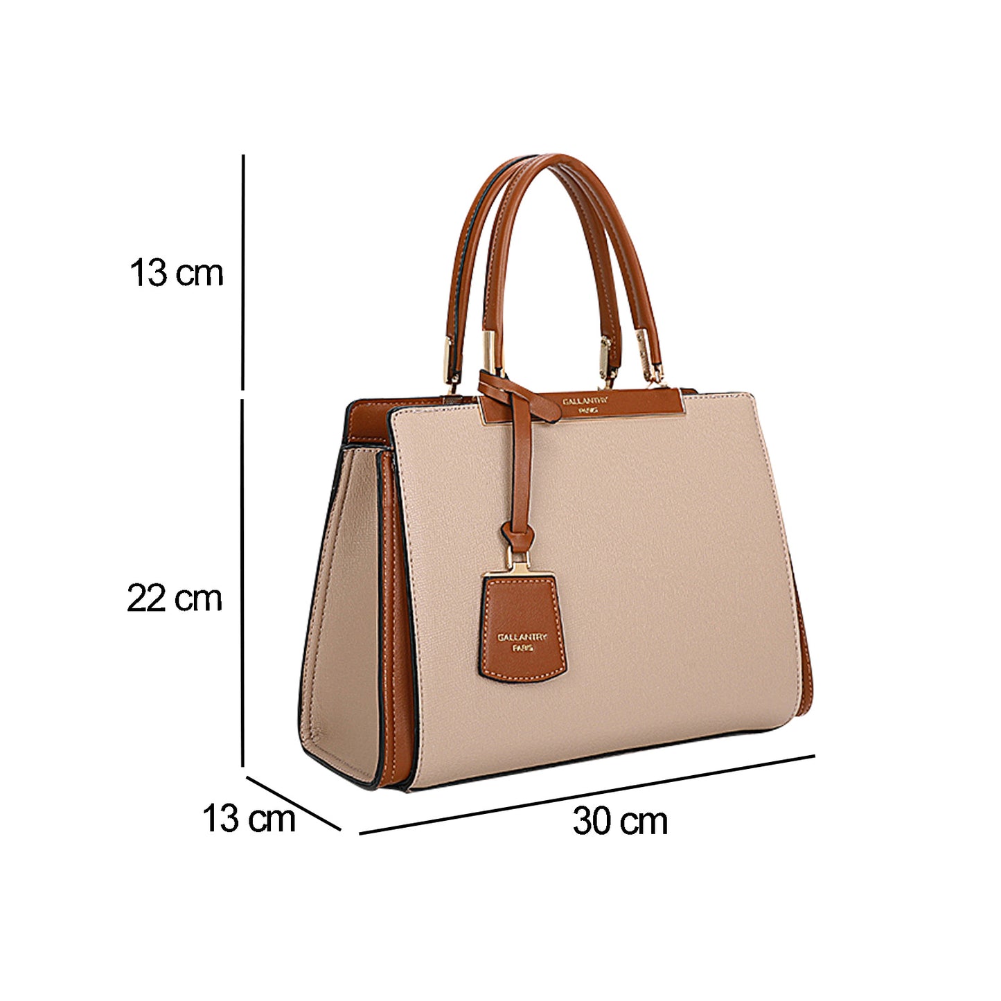 Sac à Main Rectangulaire à Bandoulière Whitney Taupe