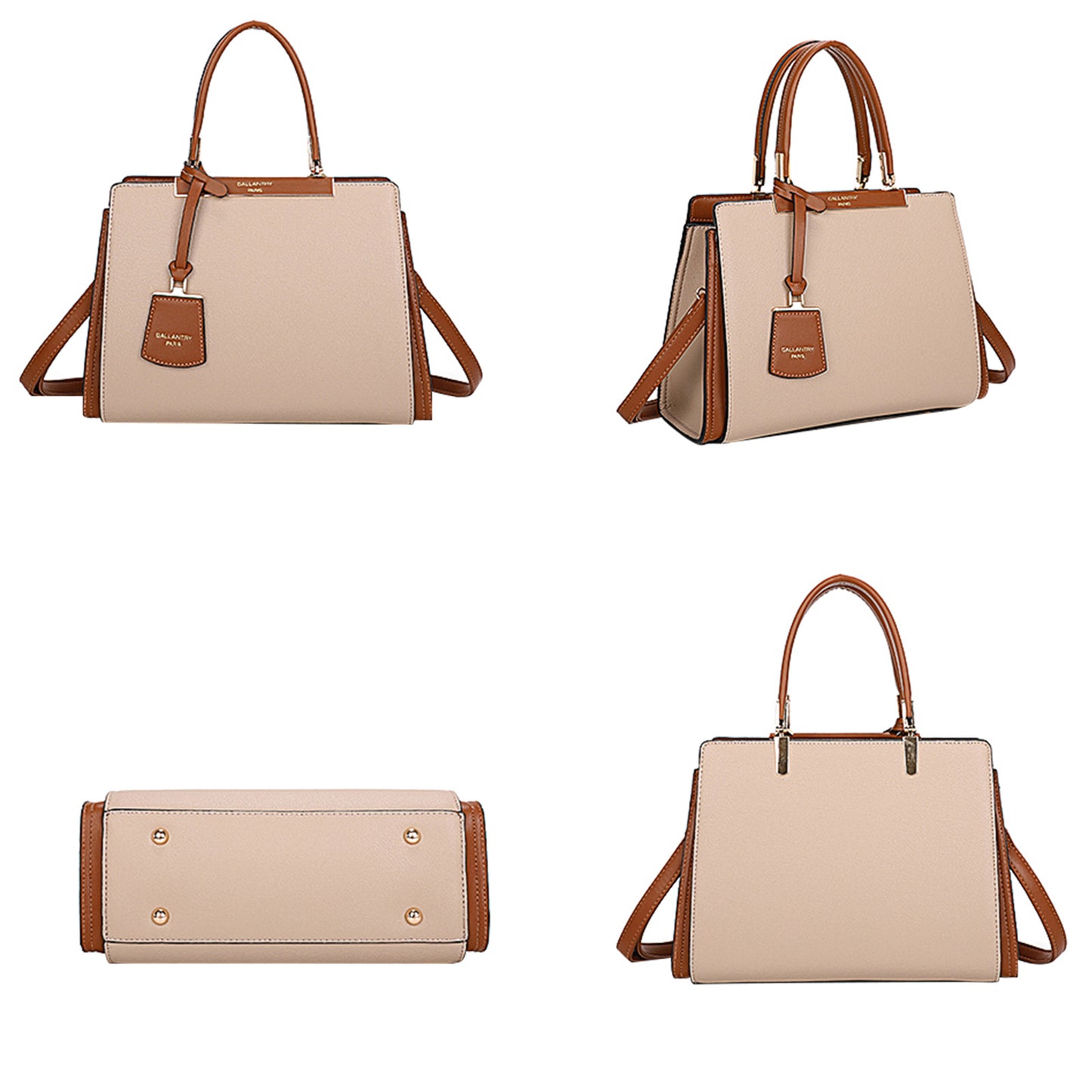 Sac à Main Rectangulaire à Bandoulière Whitney Taupe