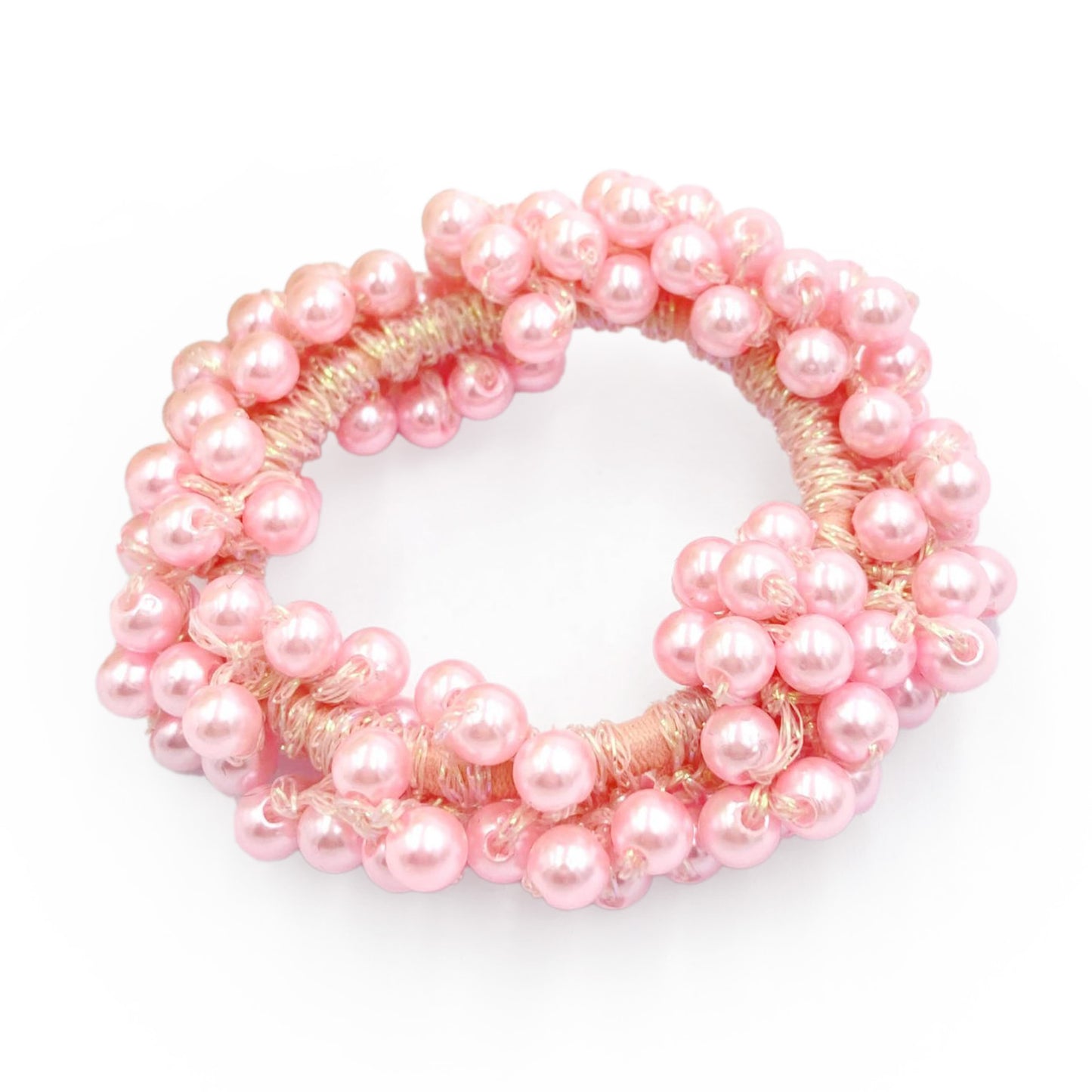 Élastique Élégant avec Perles Ambre Rose