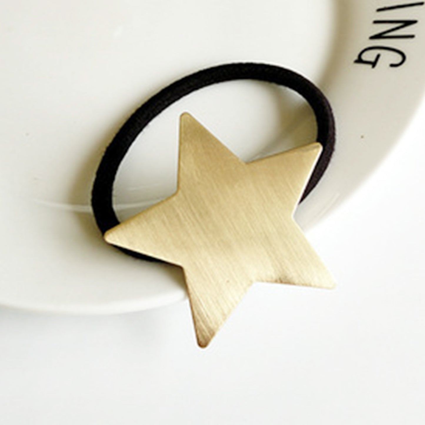 Élastique Casual pour Cheveux à Manchon Étoile Affiné Décontracté Doré