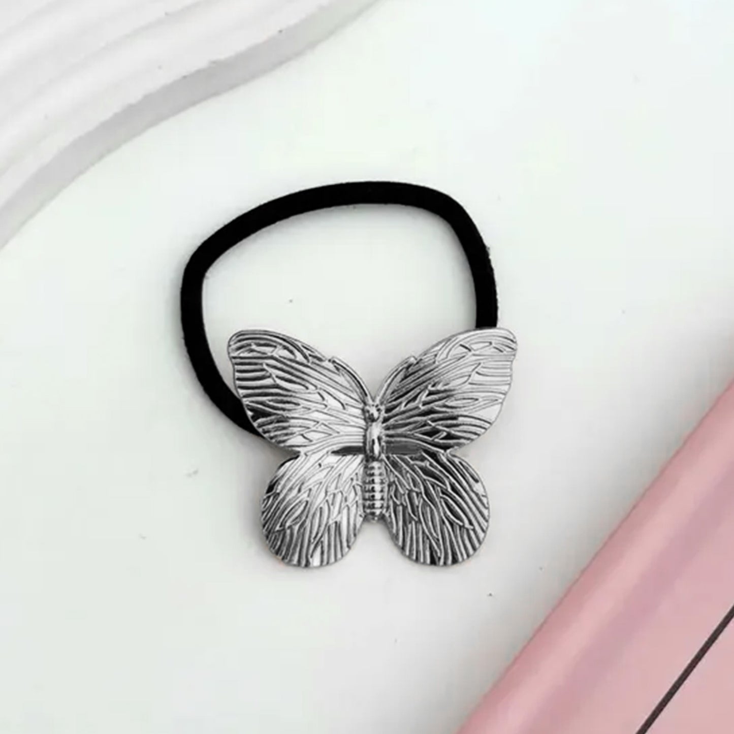 Élastique Casual Lynette Papillon Précieux Argenté
