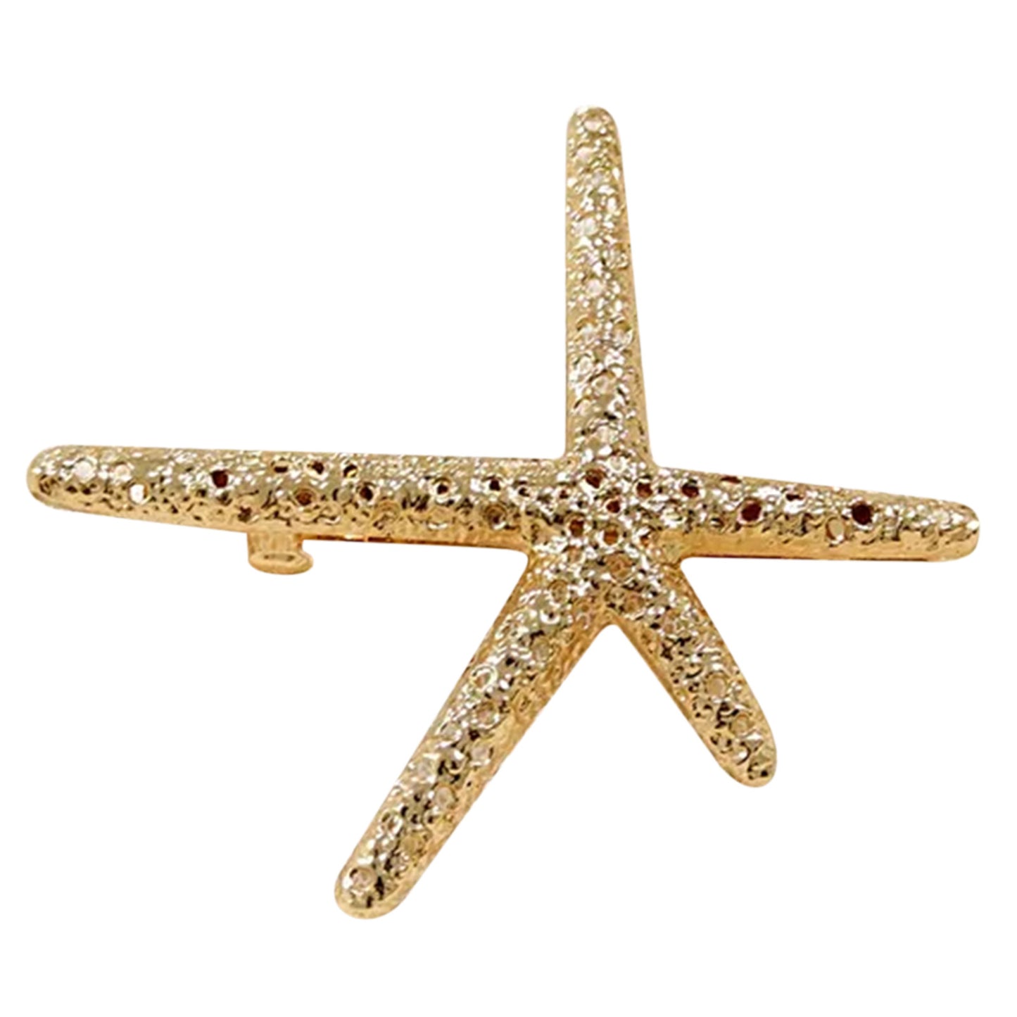 Barrette Fantaisie pour Cheveux Étoile de Mer Texturé Doré