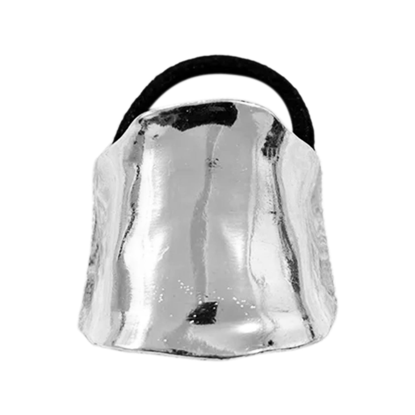 Élastique Casual pour Cheveux à Manchon Drapé Géométrique Sobre Argenté