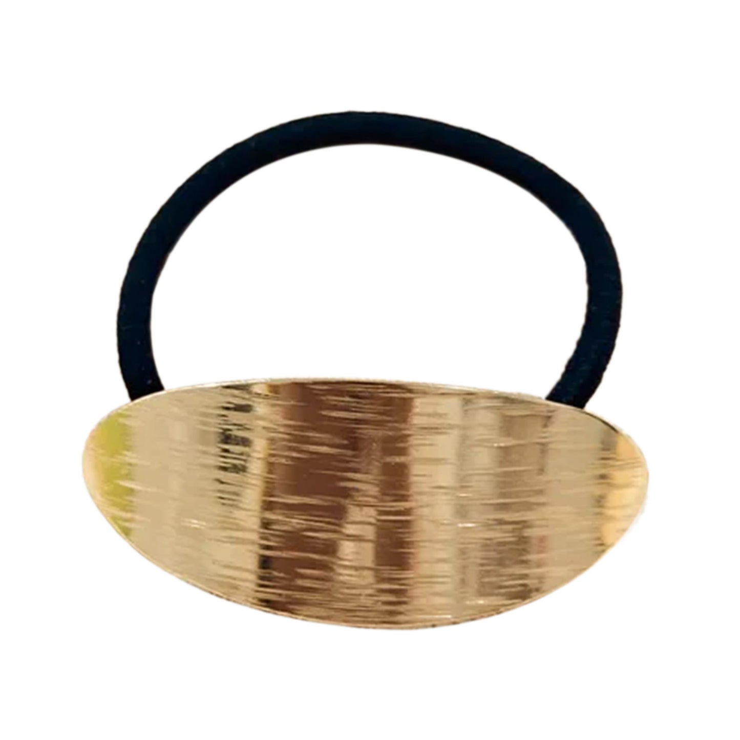 Élastique Casual pour Cheveux à Manchon Ellipse Brossé Contemporain Doré