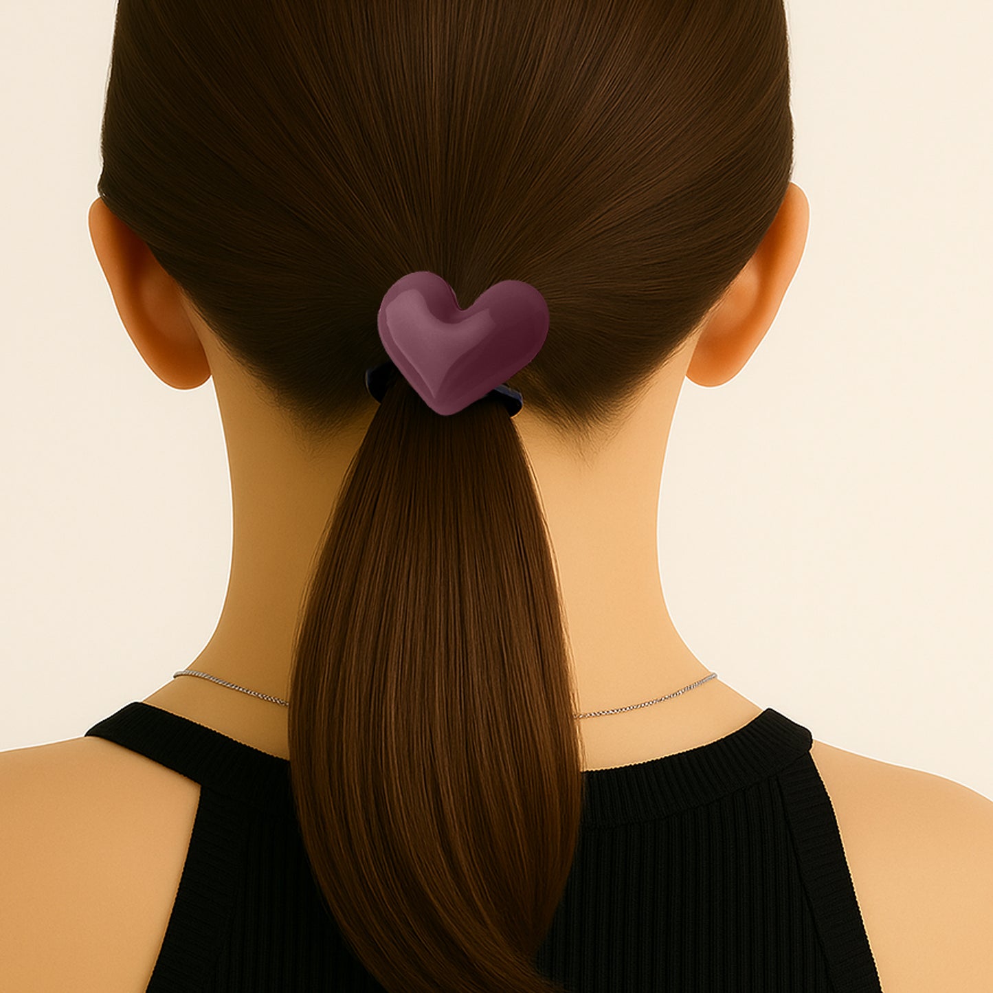 Élastique Casual Acacia Cœur d'Opaline Bordeaux