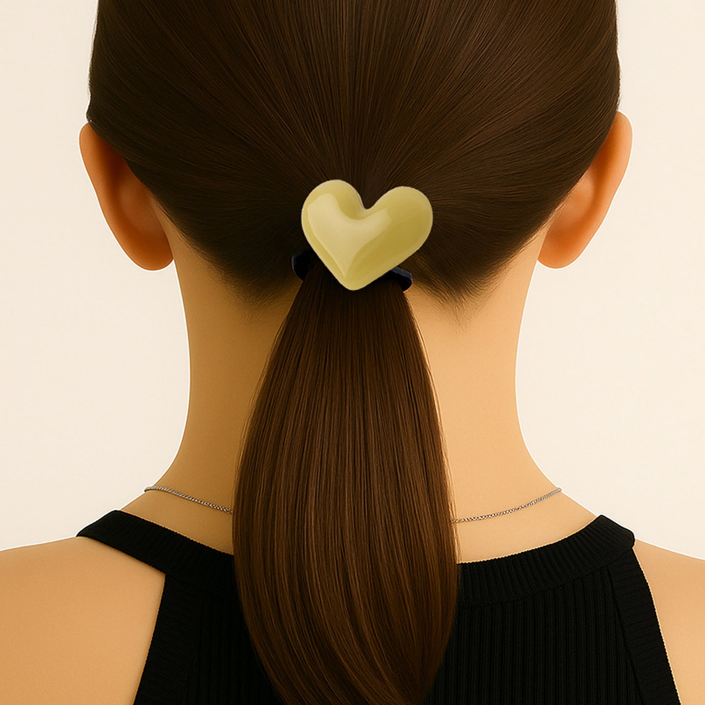 Élastique Casual Acacia Cœur d'Opaline Jaune