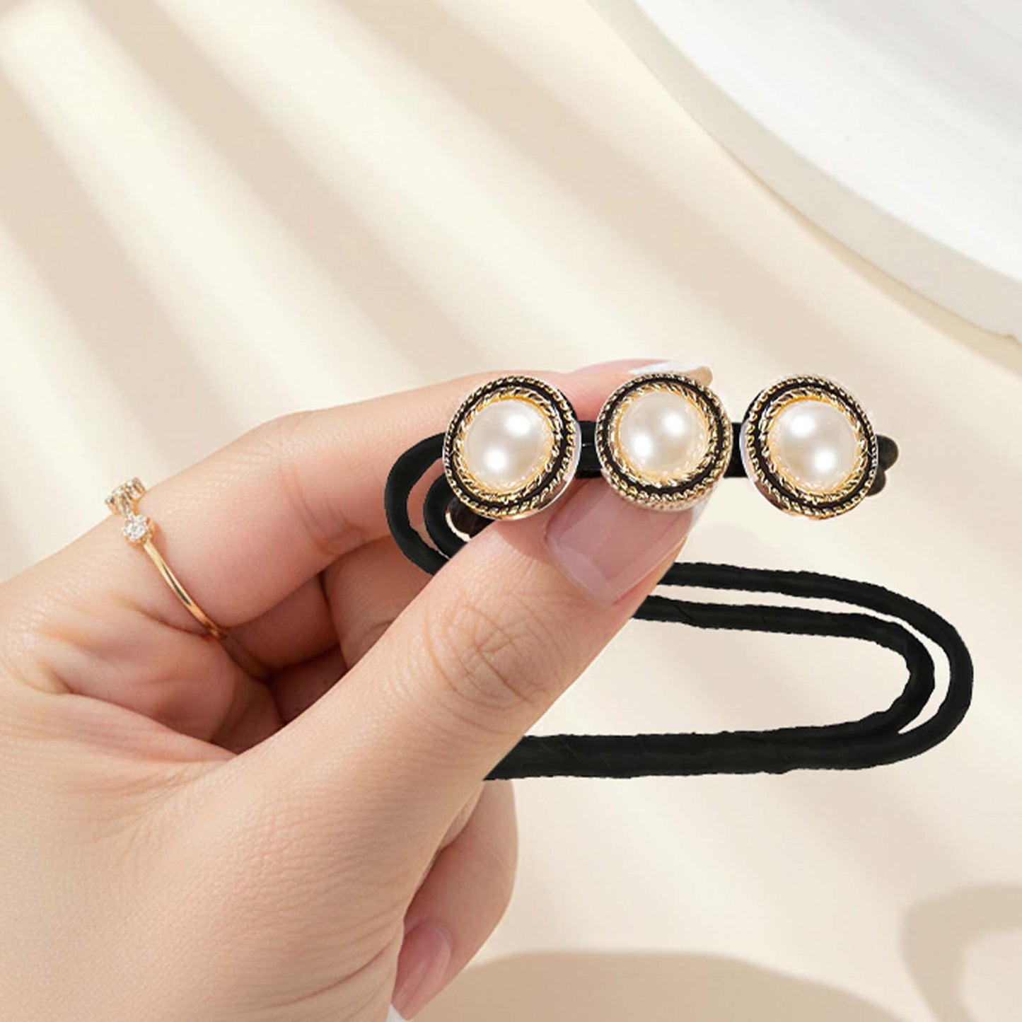 Épingle Torsadée pour Chignon Perles Impériales Nacrées