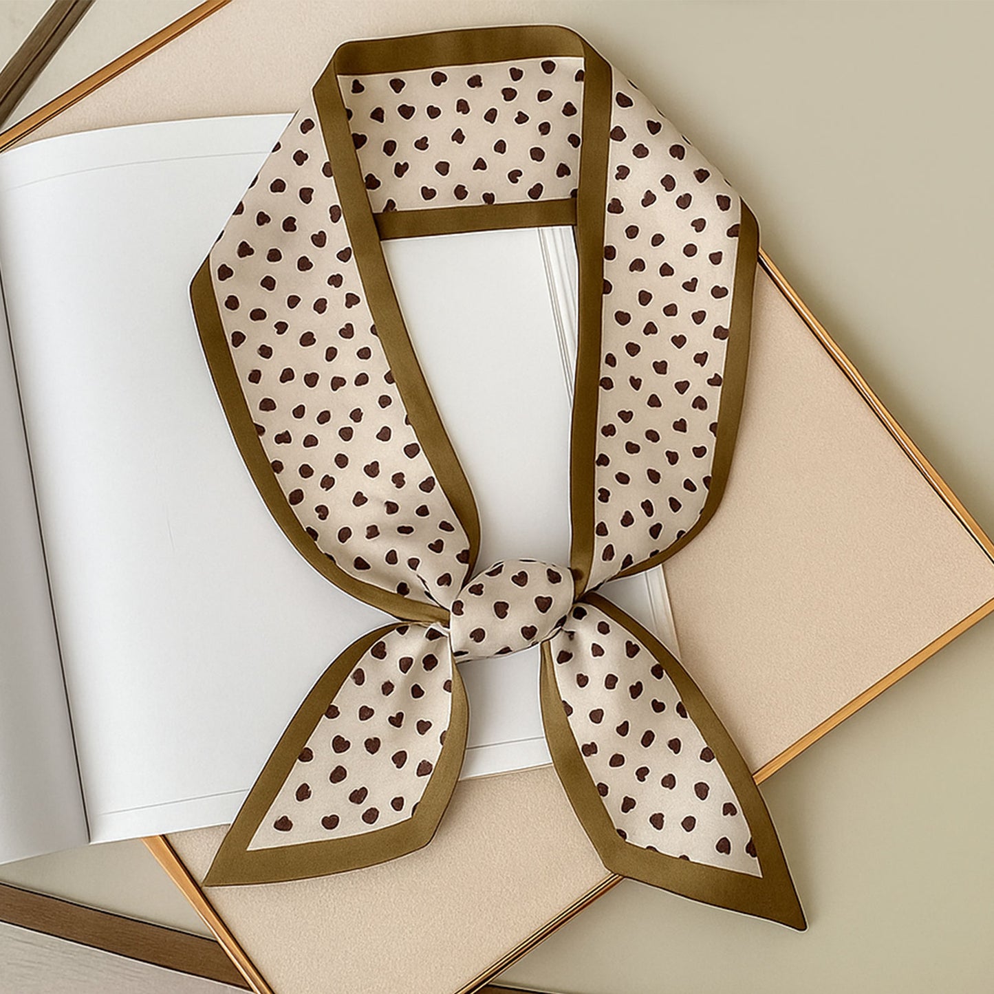 Foulard Ruban Tissage Satiné Sweet Dot Crush