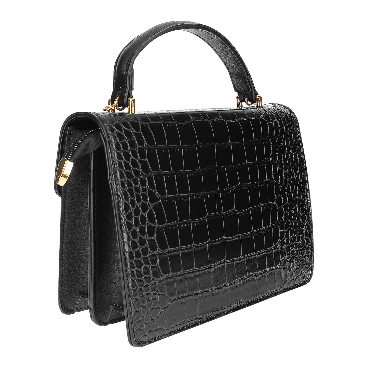 Sac Bandoulière en Similicuir Effet Croco L'Atelier Noir