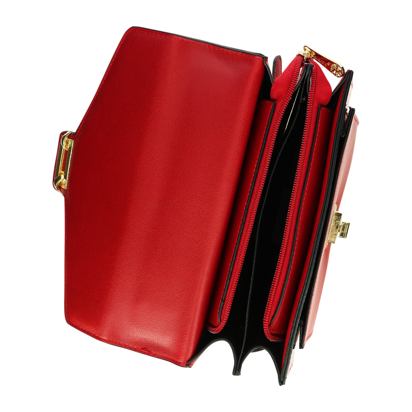 Sac Bandoulière en Similicuir Effet Croco L'Atelier Rouge