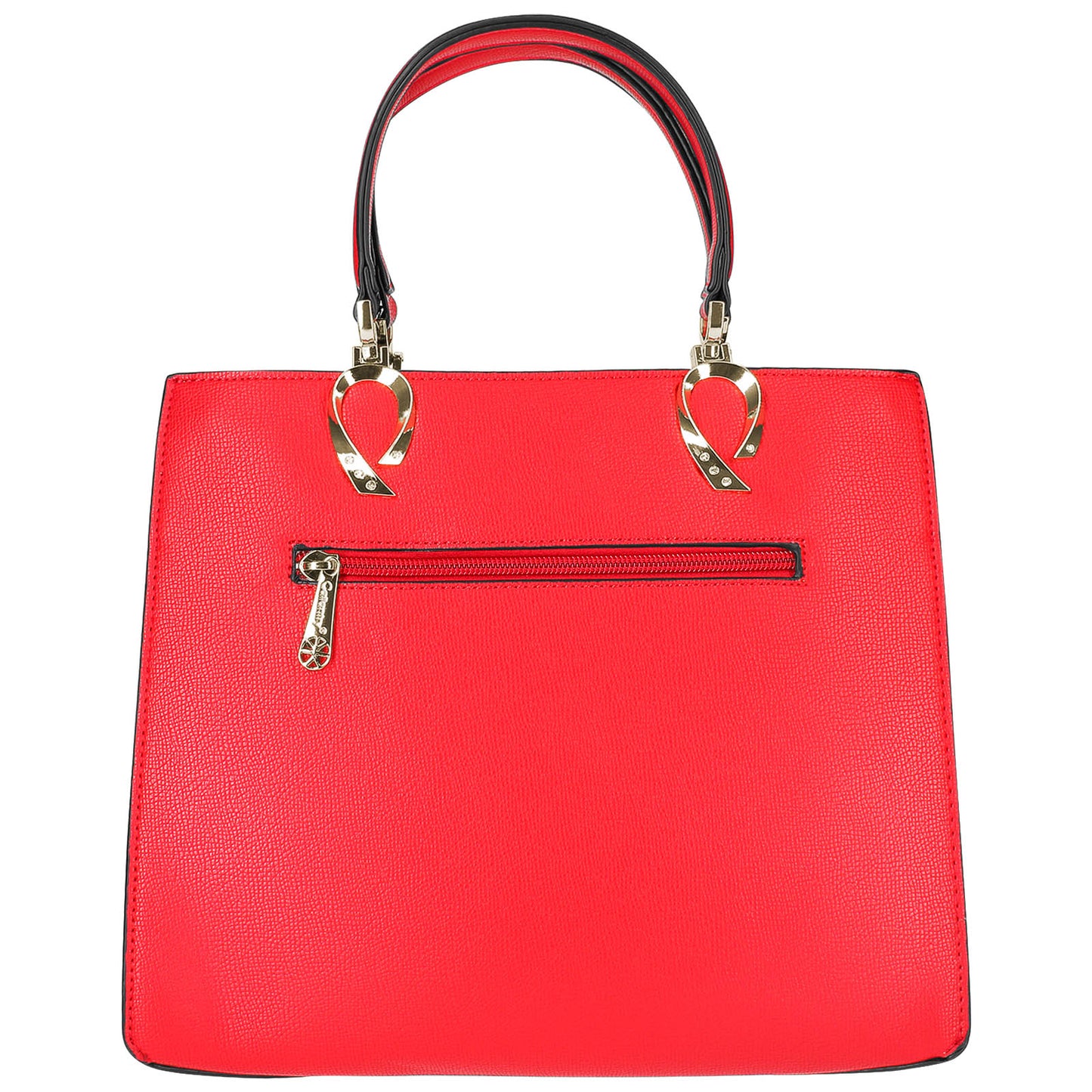Sac en Similicuir Grainé à Bandoulière Vespera Rouge