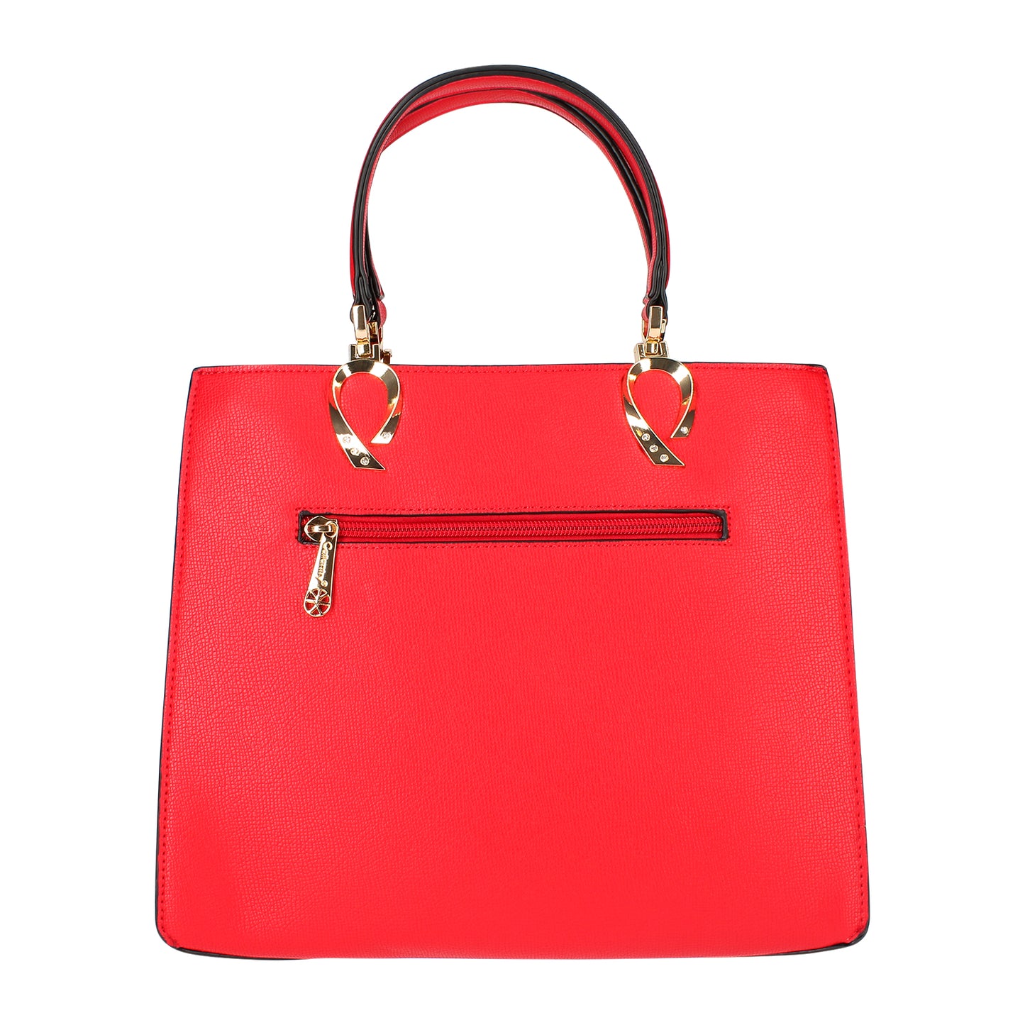 Sac en Similicuir Grainé à Bandoulière Vespera Rouge